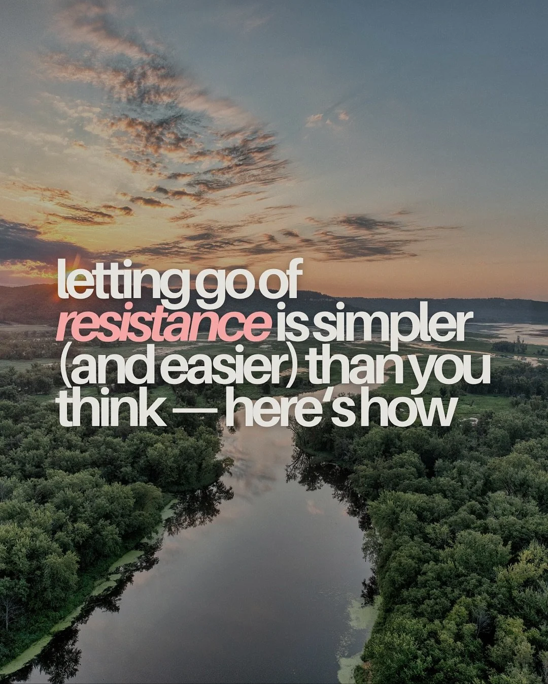 What if resistance was never yours but it felt so real because you have identified with the dream character? You are Pure Awareness noticing the resistance &amp; contents of the human experience but you are not it. 

Allow the practice to take you de