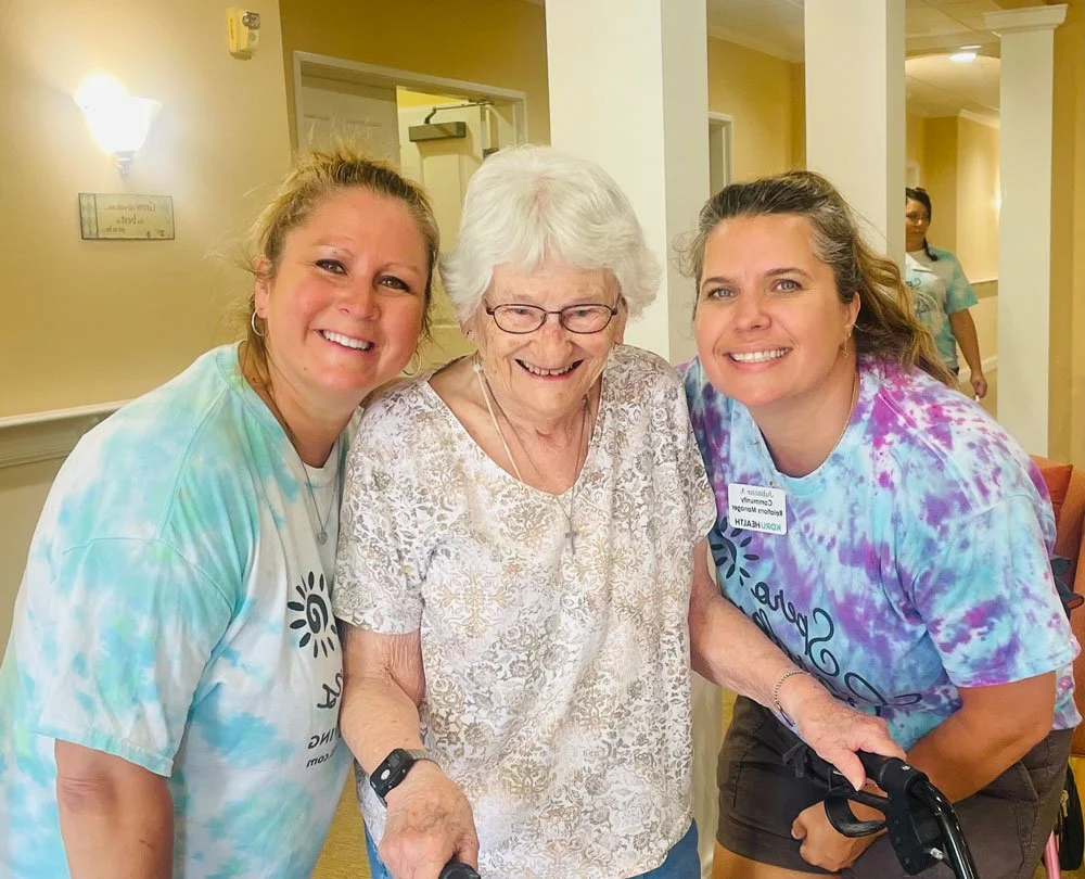 Celebrating at our annual tie-dye event.