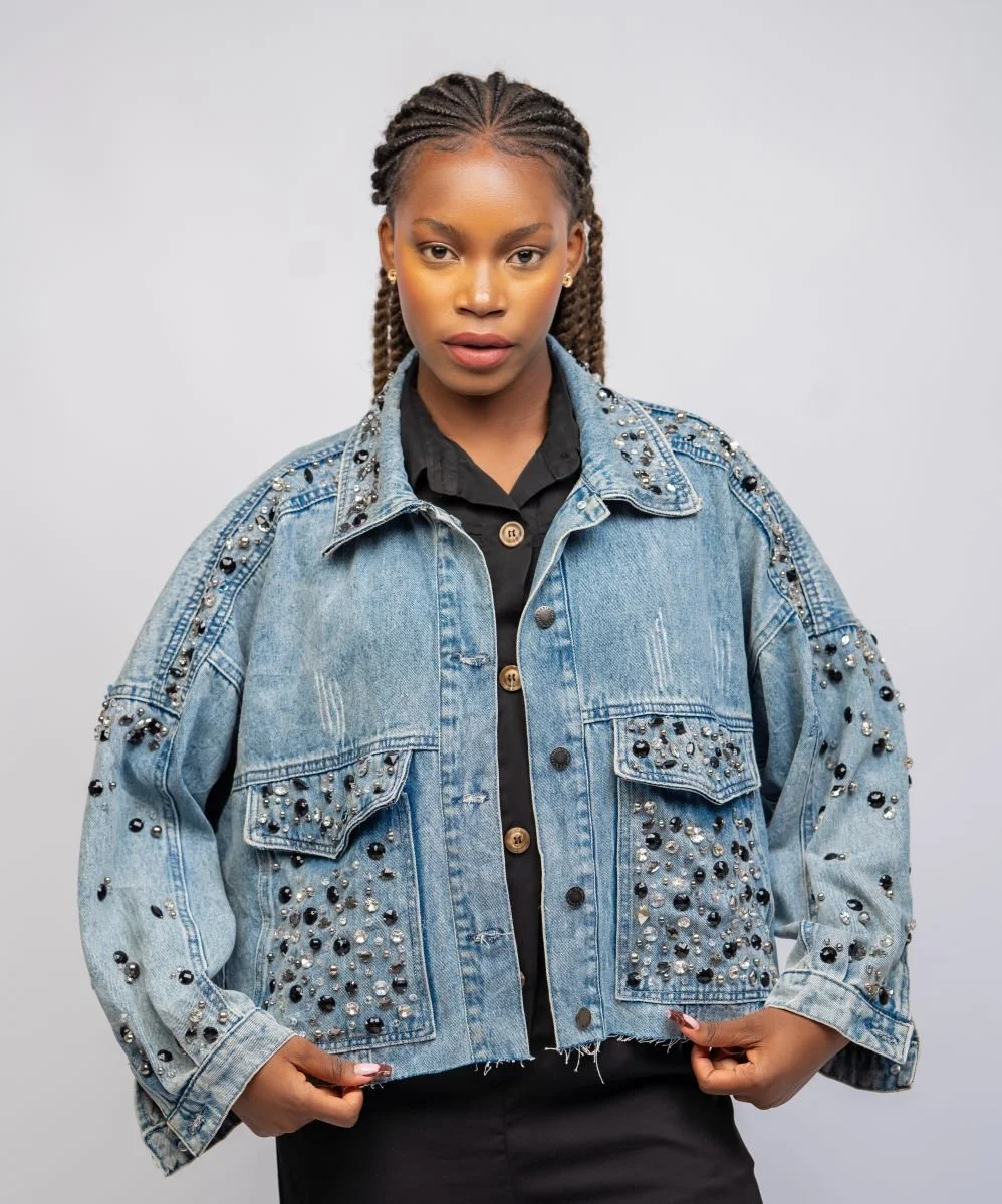 Oloserian embroidered jeans jacket