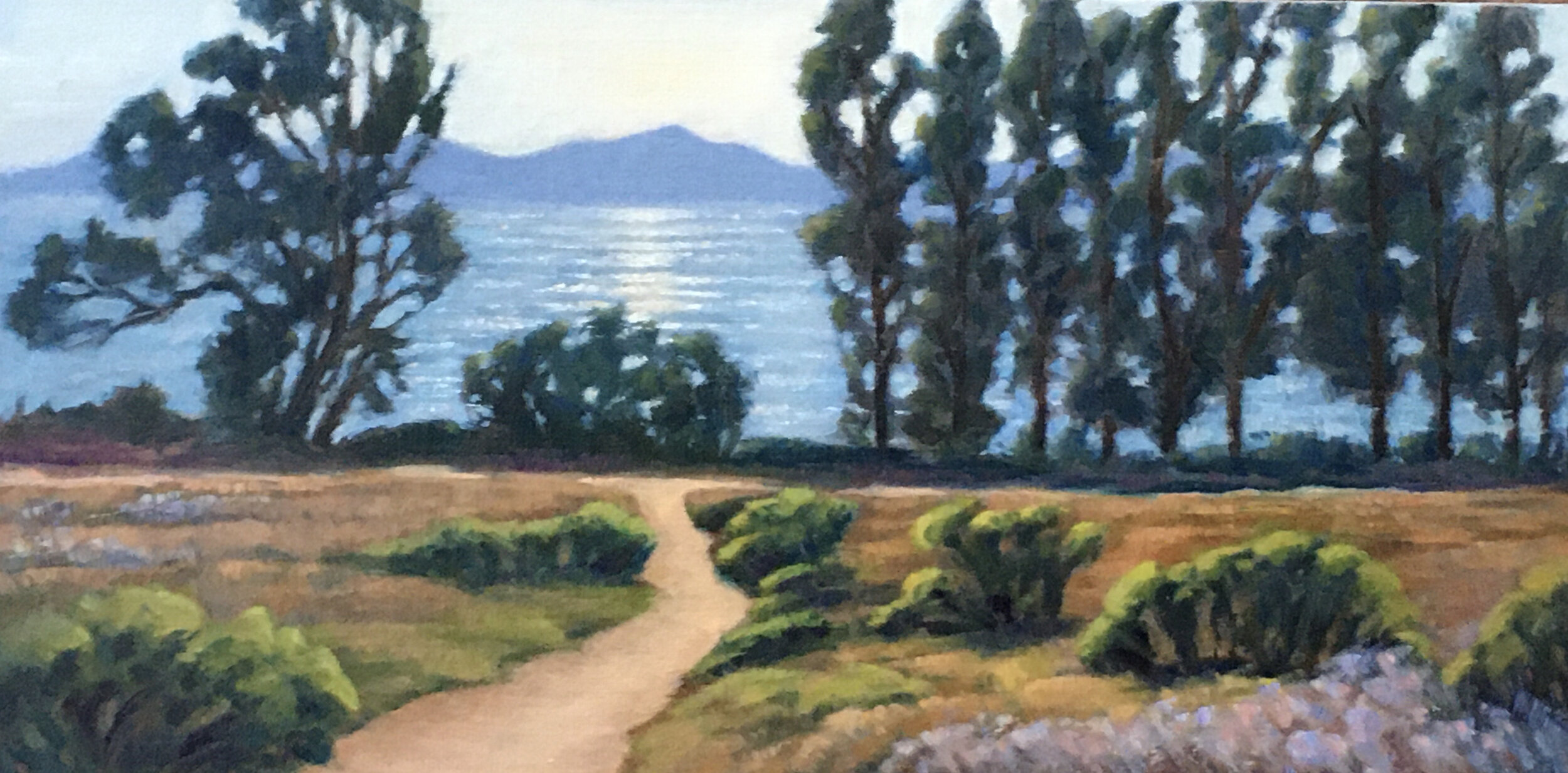 Jane Hurd, "Carpinteria Bluffs," Oil on linen panel