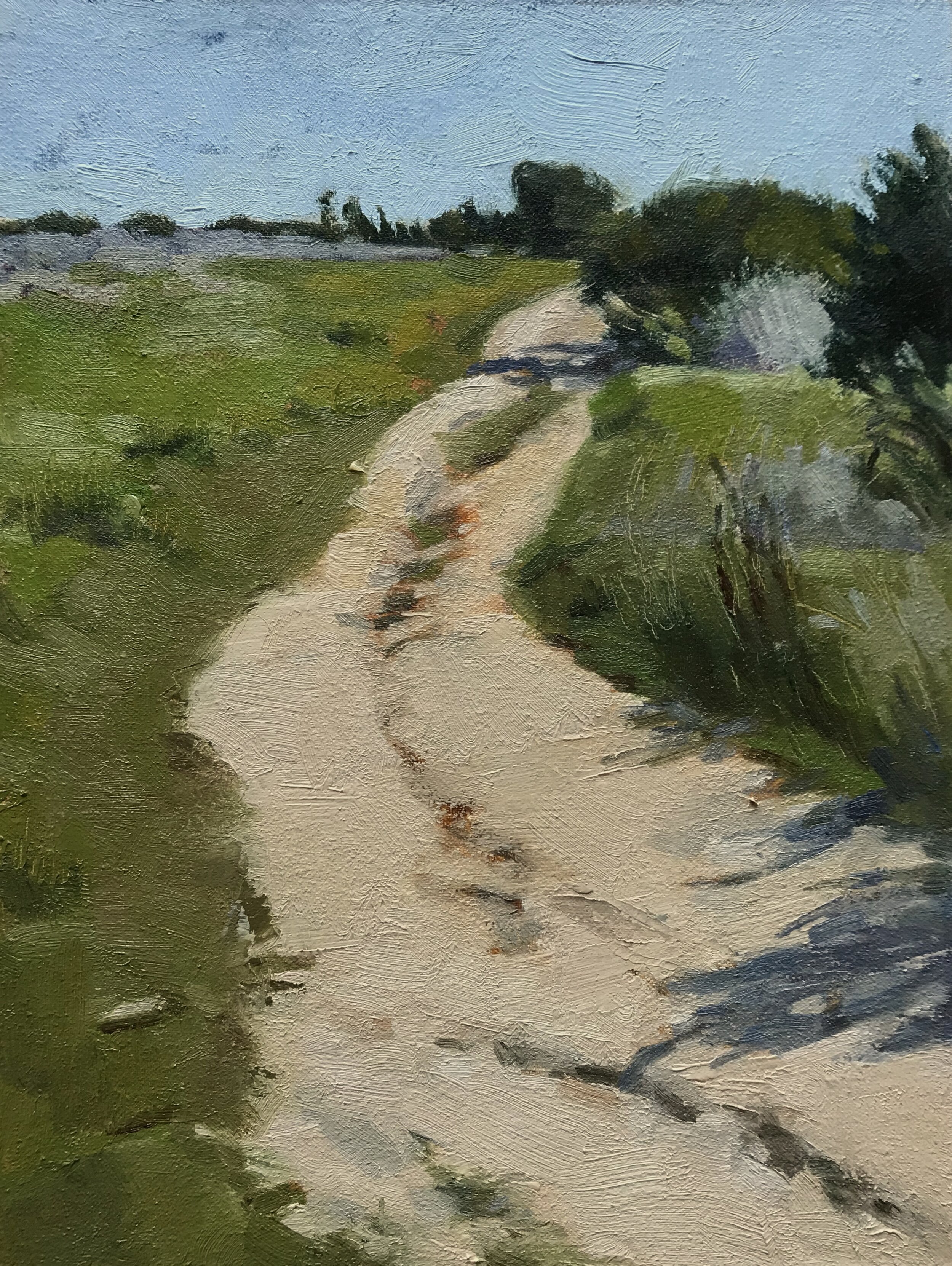 Nina Warner, "Ellwood Path," Oil on panel