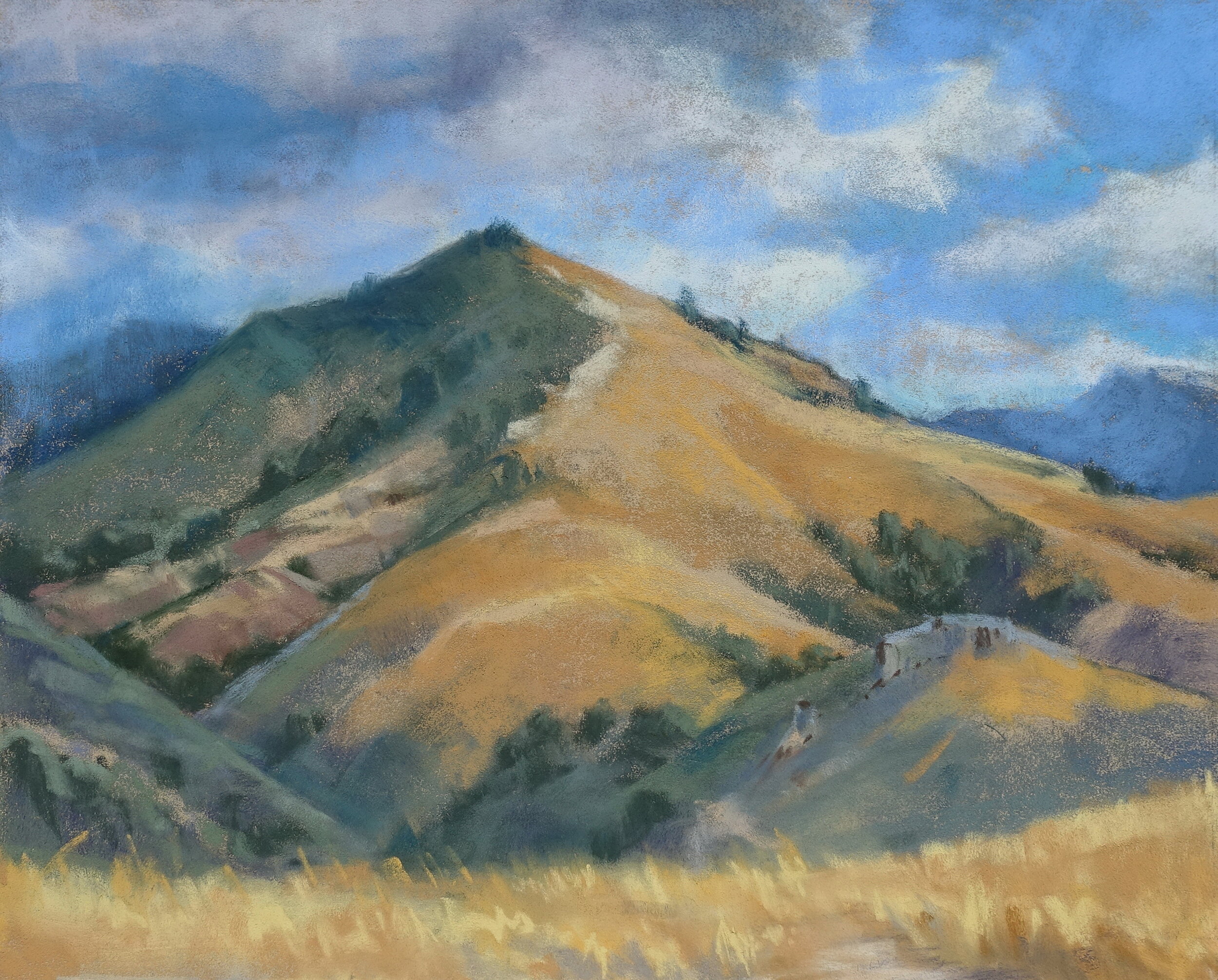 Chris Chapman, "Clouds Over Grass Mountain," Pastel