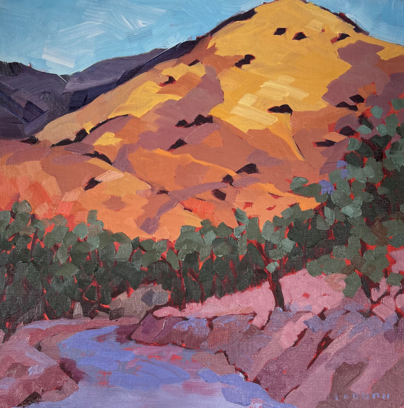Anne Laddon, "Dawn on Midland Trail," Oil on canvas