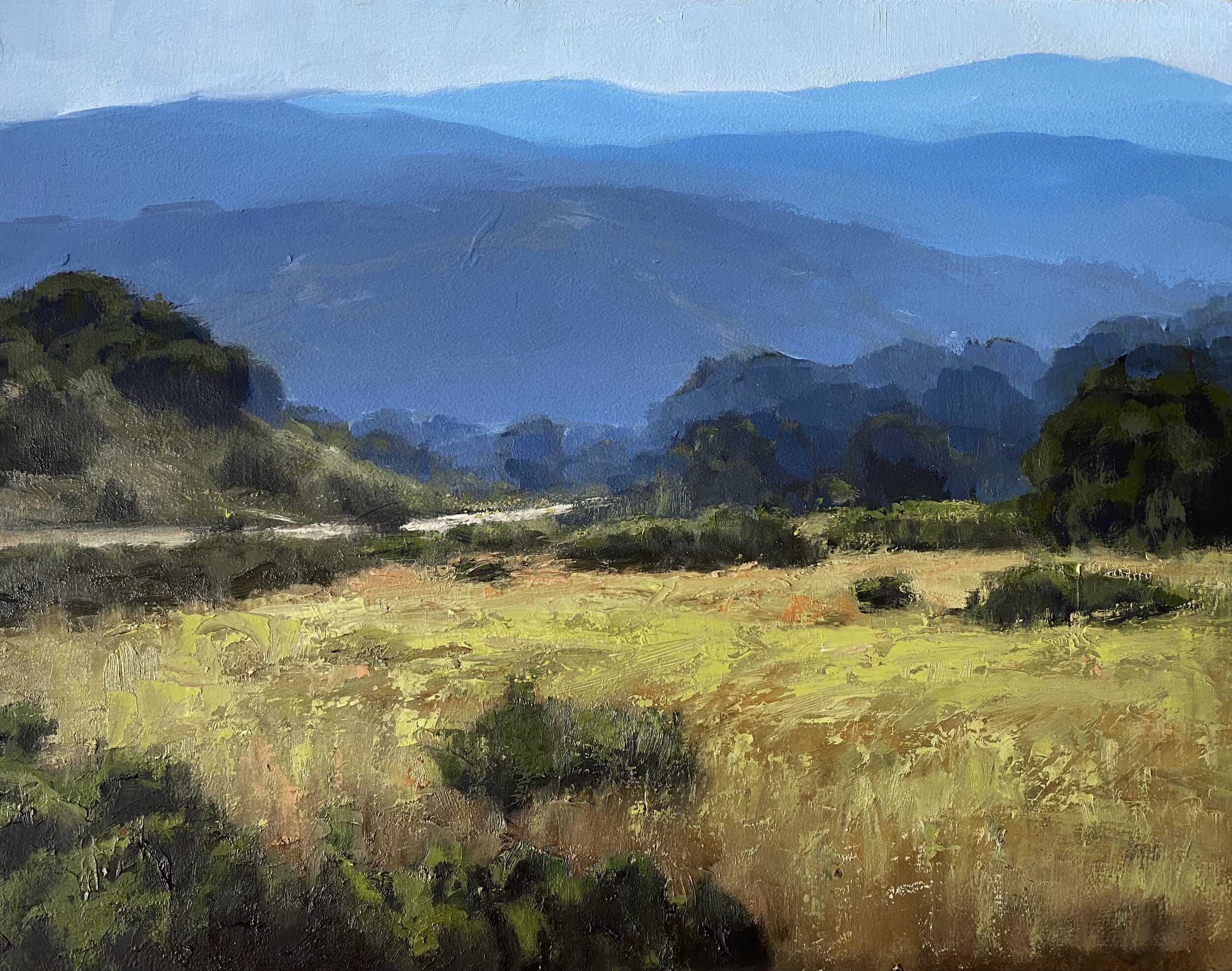 Rebecca Arguello, "La Purisima Mission Trail," Oil on panel