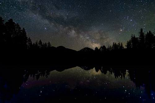 Honorable Mention, Bill Saltzstein, Mt. Lassen and Milky Way in Reflection Lake, Lassen