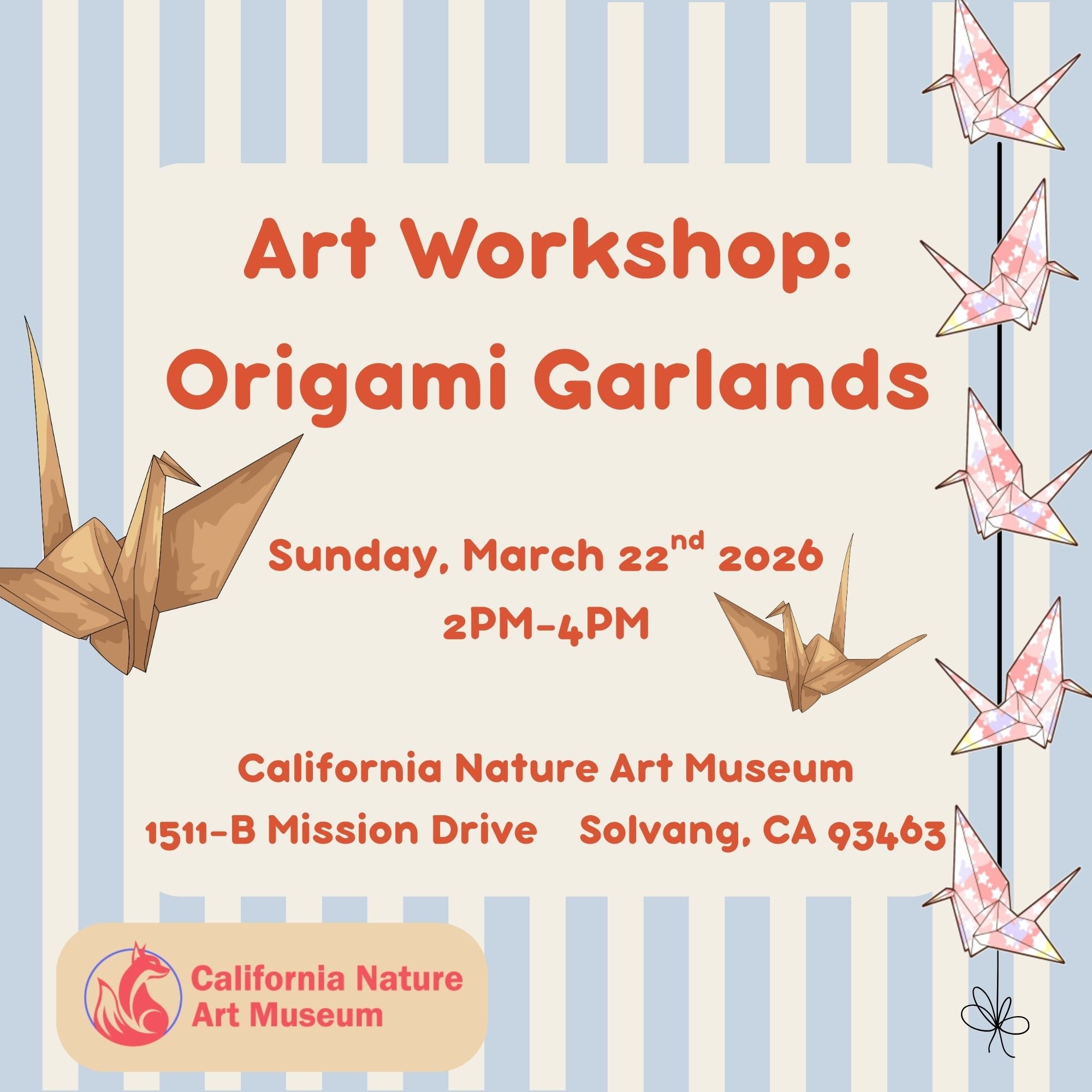 March 22nd | Art Workshop - Origami Garlands