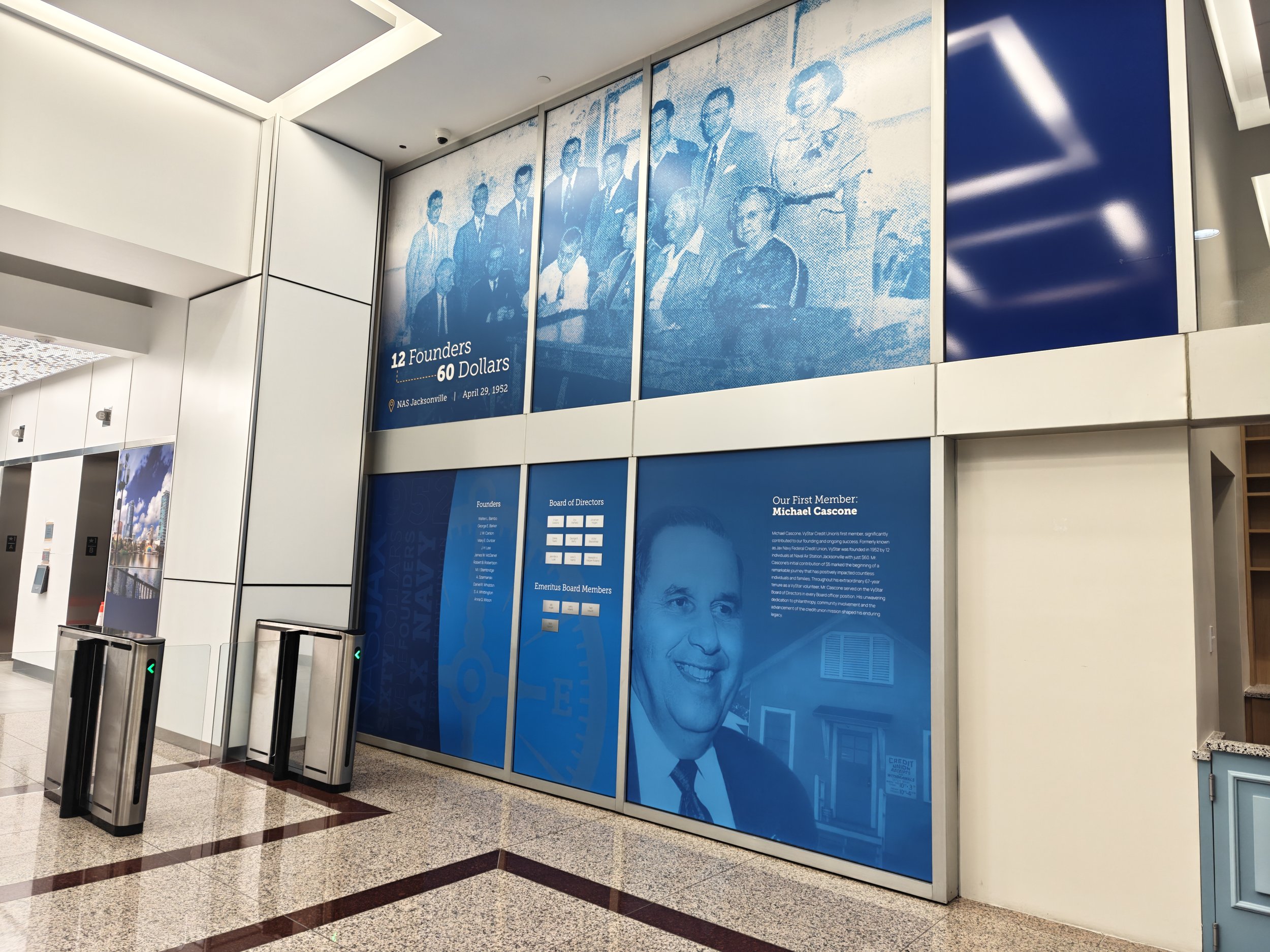 Board and Founders Wall - 1st Floor Lobby