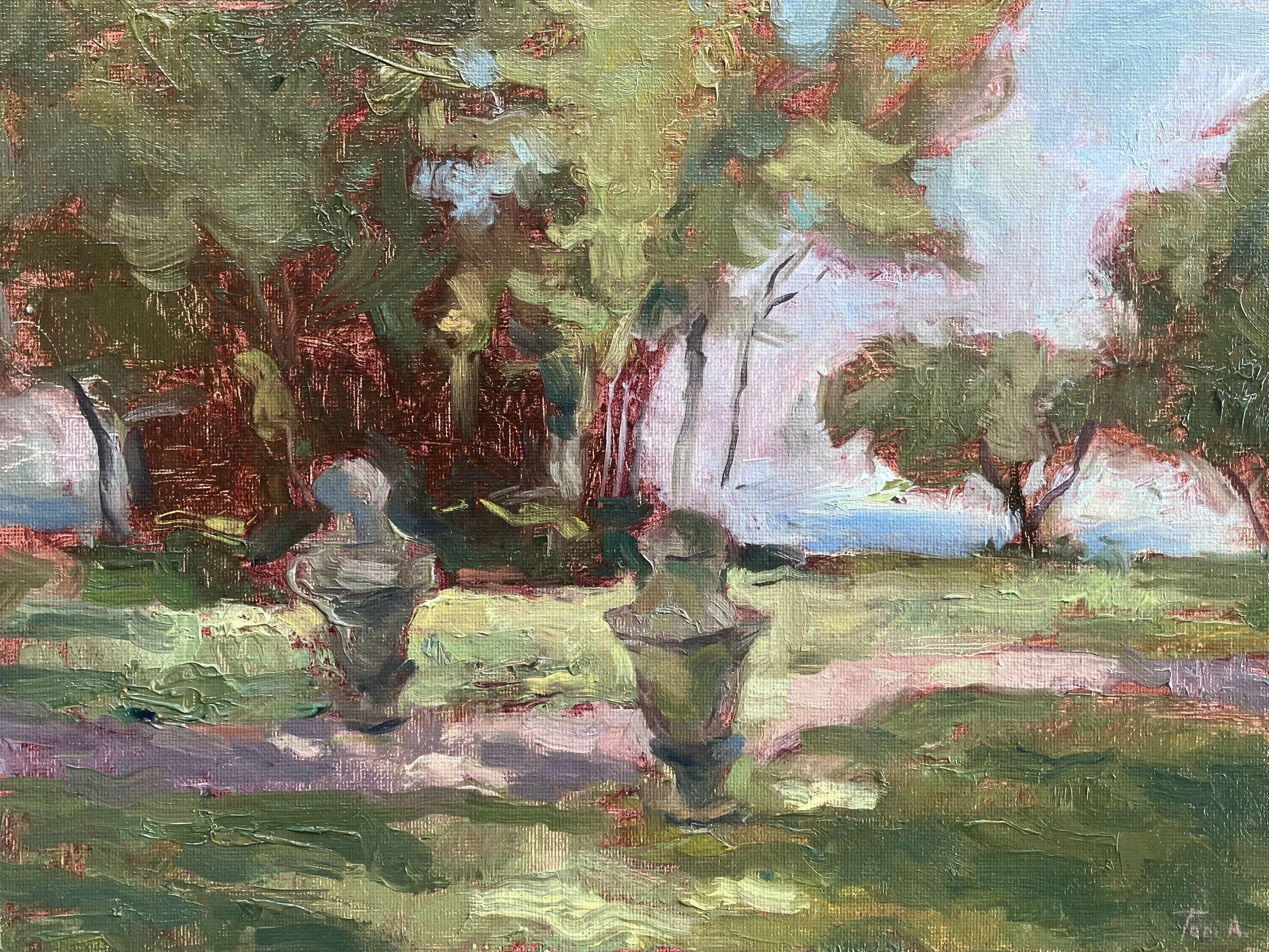 Ringling Museum, oil on canvas board, 9x12 in, $300