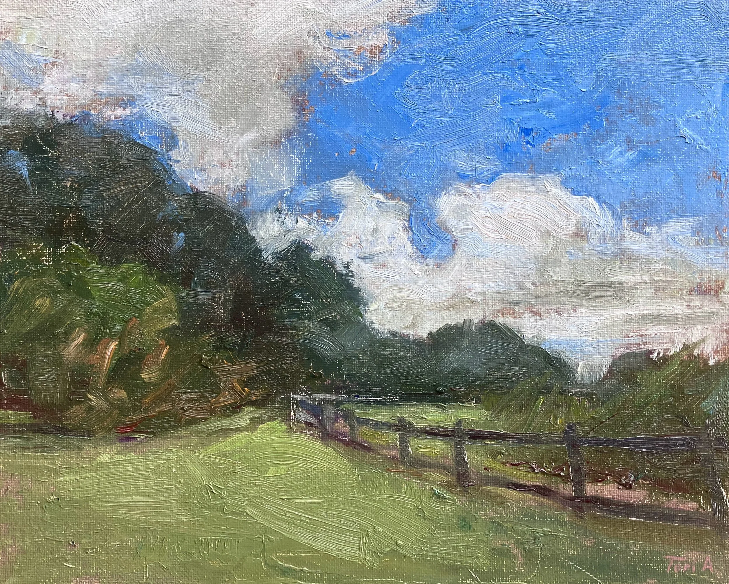 Dreaming Landscape, oil on canvas board, 8x10 in, sold