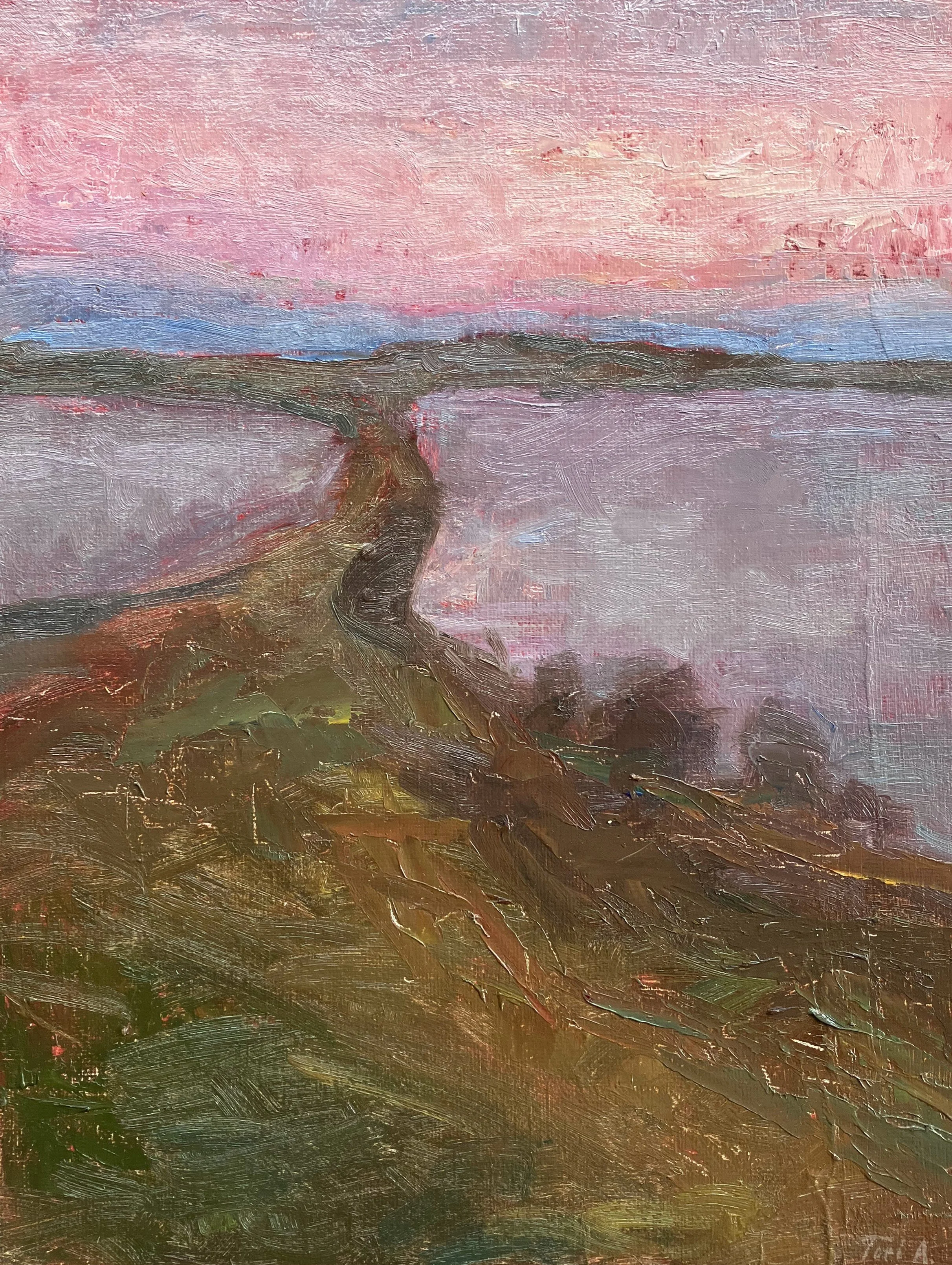 Dusk, oil on canvas board, 12x9 in, $300