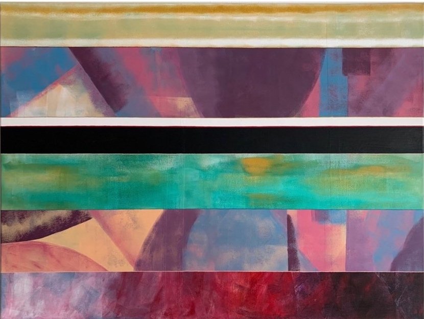 Below The Surface 2021, Acrylic on Canvas, 36"x48"