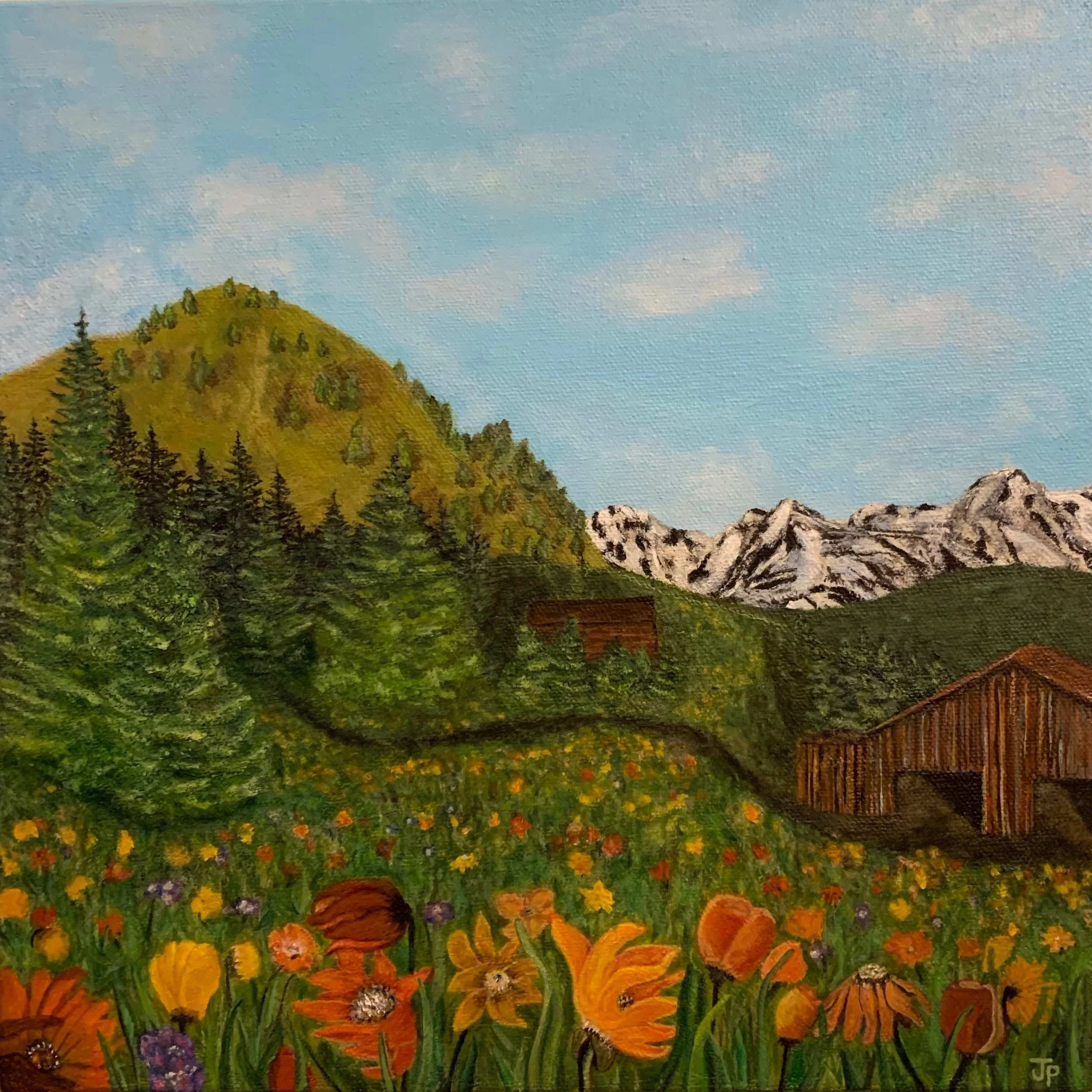 Sugarloaf Mountain 2023, Acrylic on Canvas, 12"x12"