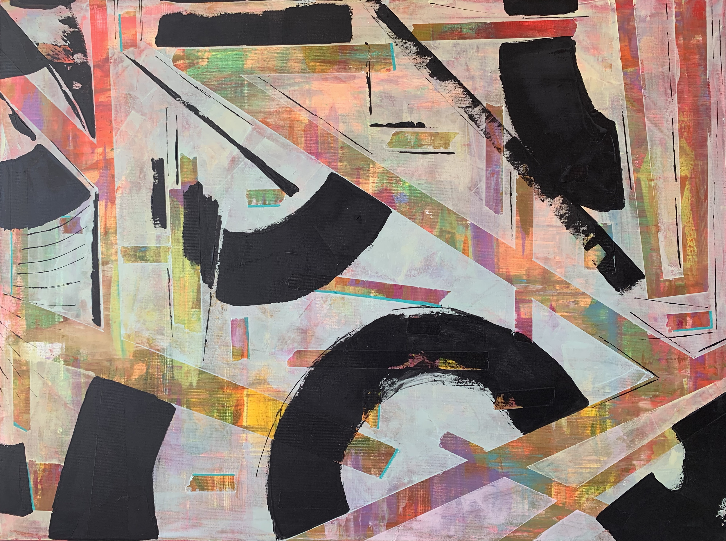 Untitled 2023, Acrylic on Canvas, 36"x48"