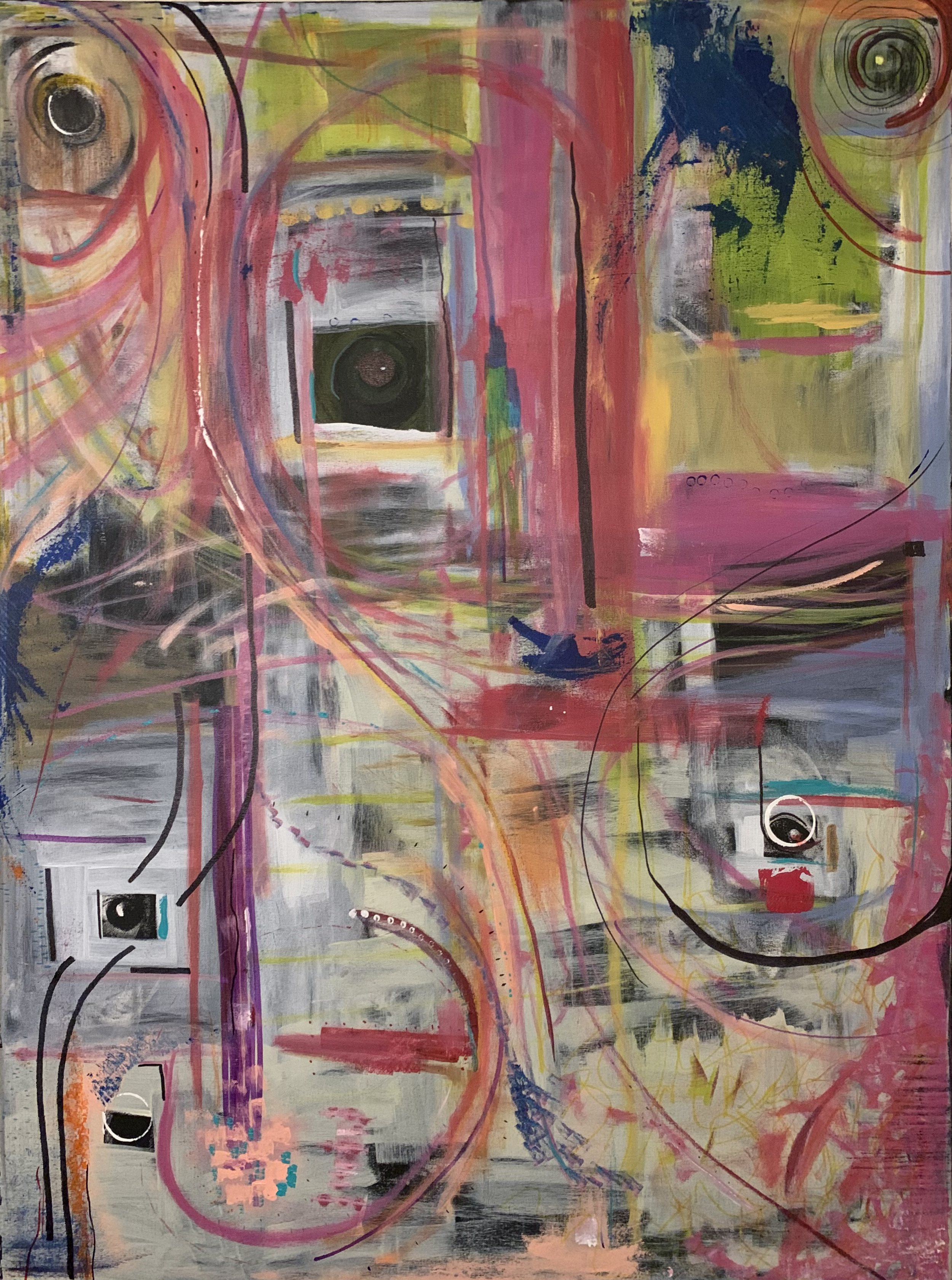 Untitled 2020, Acrylic on Canvas, 36"x48"