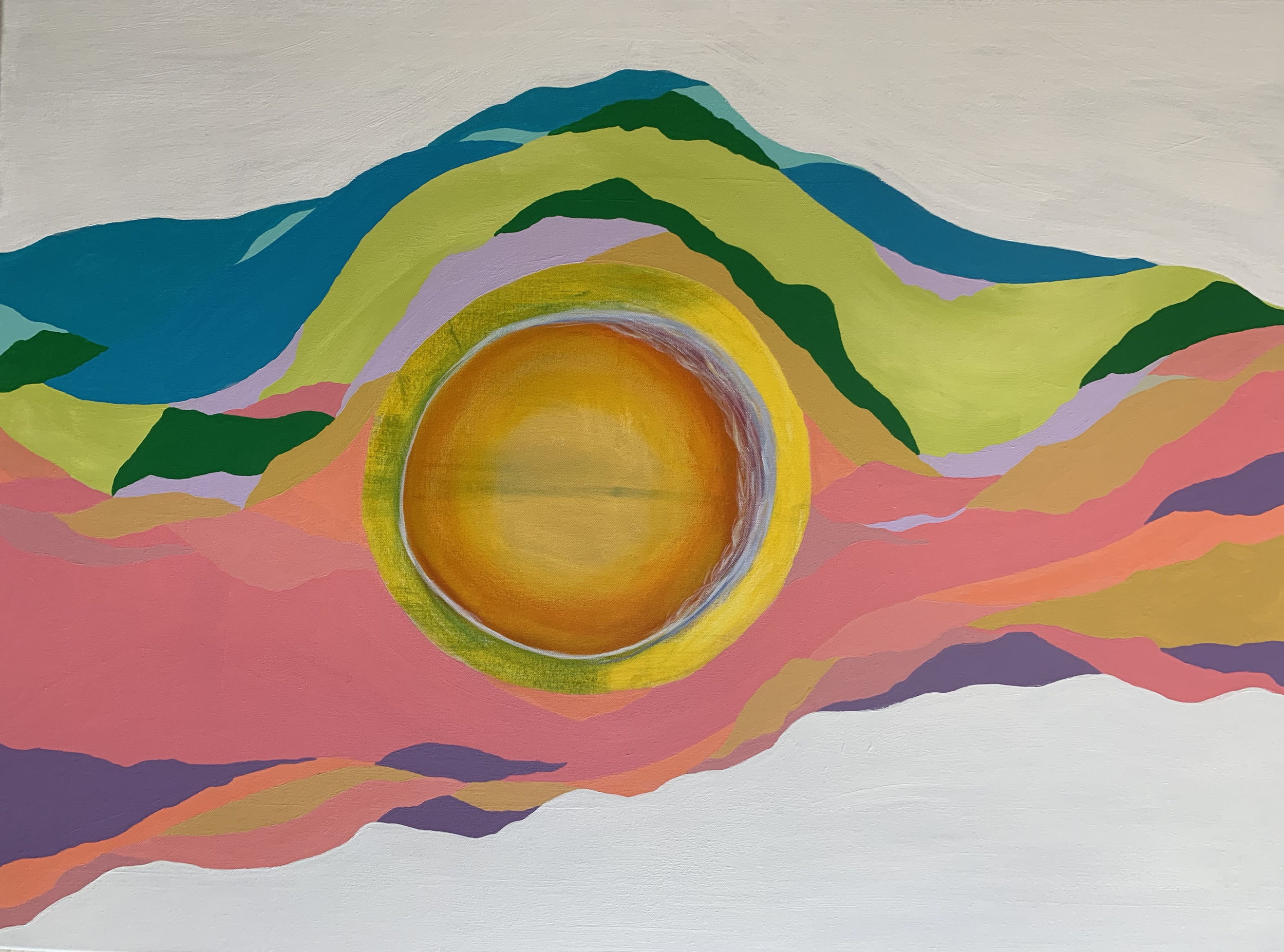 Untitled 2021, Acrylic on Canvas, 36"x48"