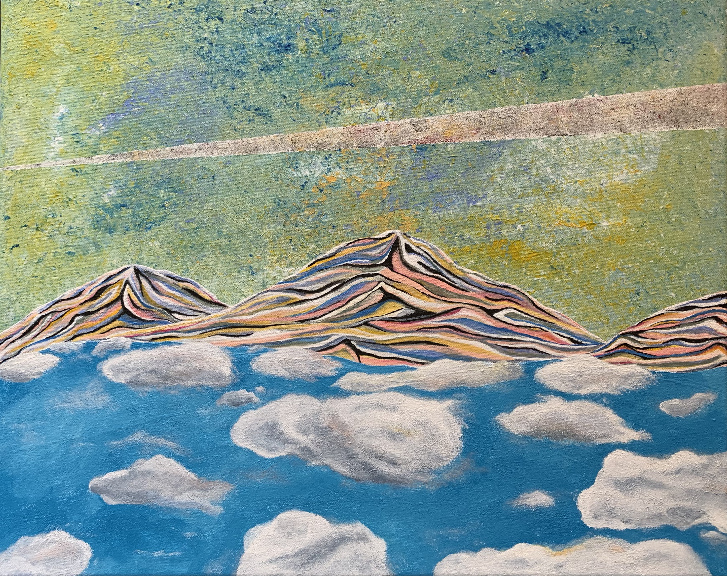 Above 2021, Acrylic on Canvas, 16"x20"