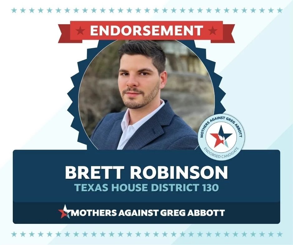 Mothers Against Greg Abbott graphic