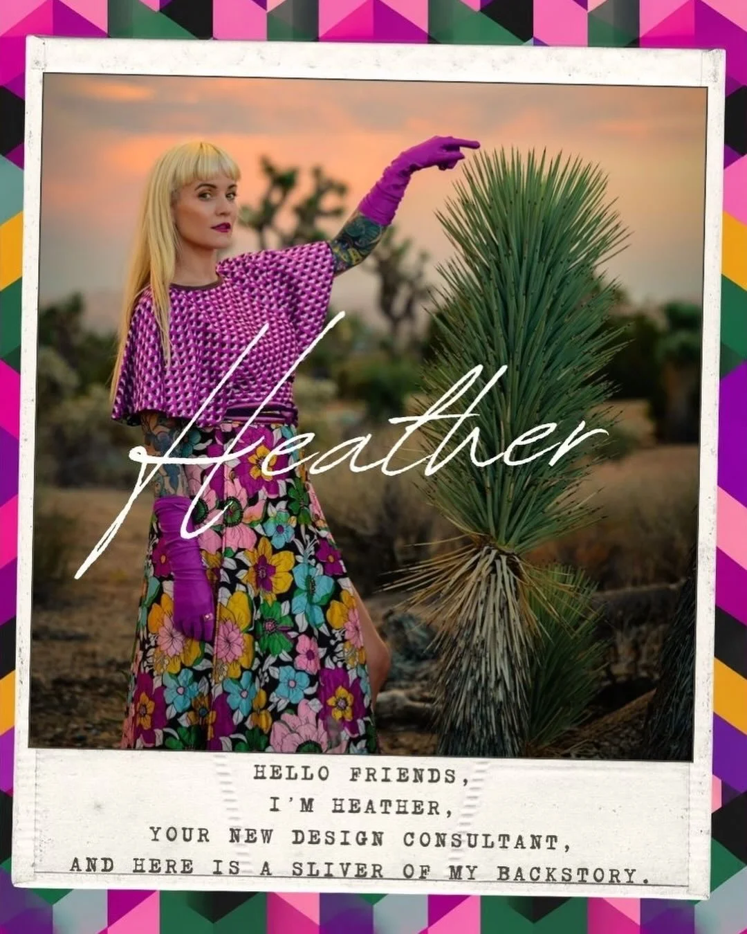 Hello everyone!

My name Heather Pardieu and I thought it would be fun to share with you all, another part of my creative side. ✨

After years of working as a Fashion Stylist, I decided to try on something new for a change. My love of color, prints, 