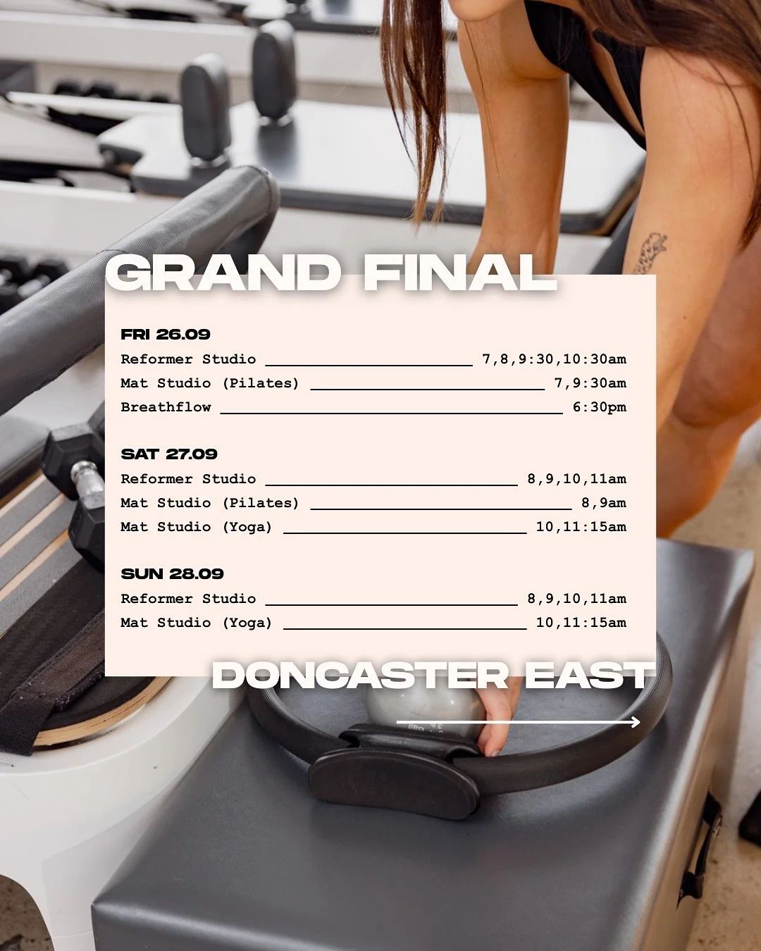 🐱🦁With all the Grand Final buzz in Melbourne, don&rsquo;t forget to pause, reset and move your body this long weekend. 
/
We&rsquo;ve got your Reformer, Mat Pilates, Yoga &amp; Breathflow classes covered all weekend long with a slightly reduced sch