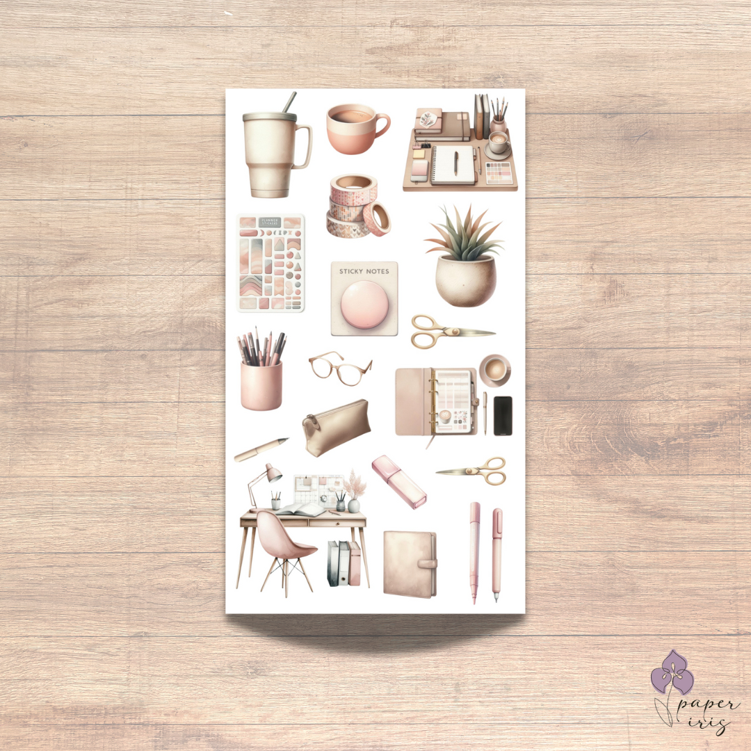 "Planning Moments - Blush" Sticker Sheet