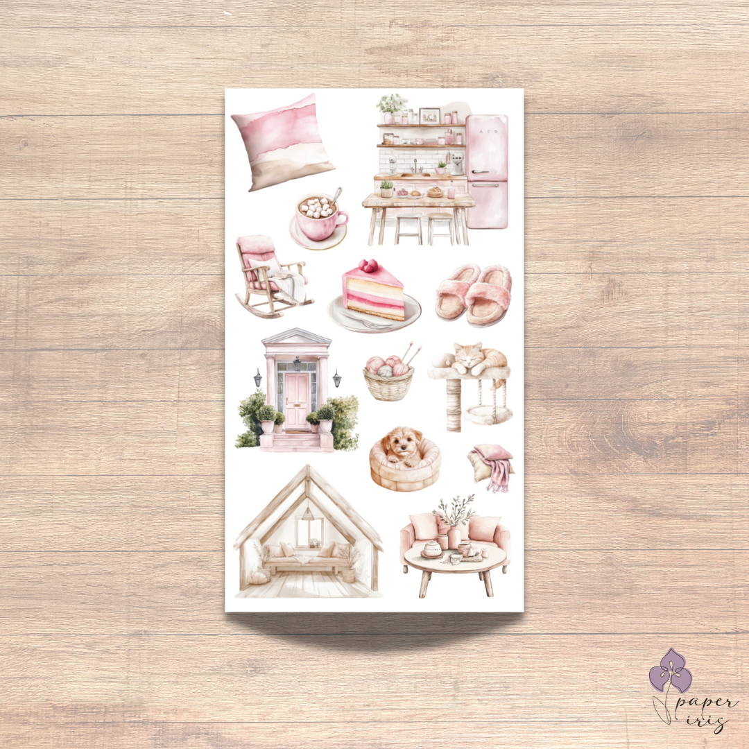 "Cozy Home" Sticker Sheet