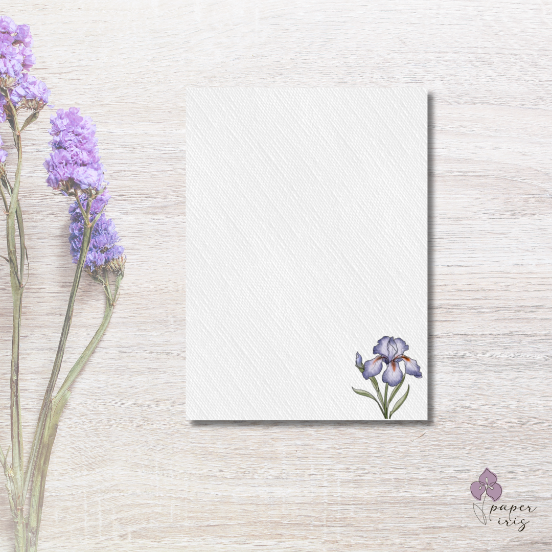 Purple Iris Notepad