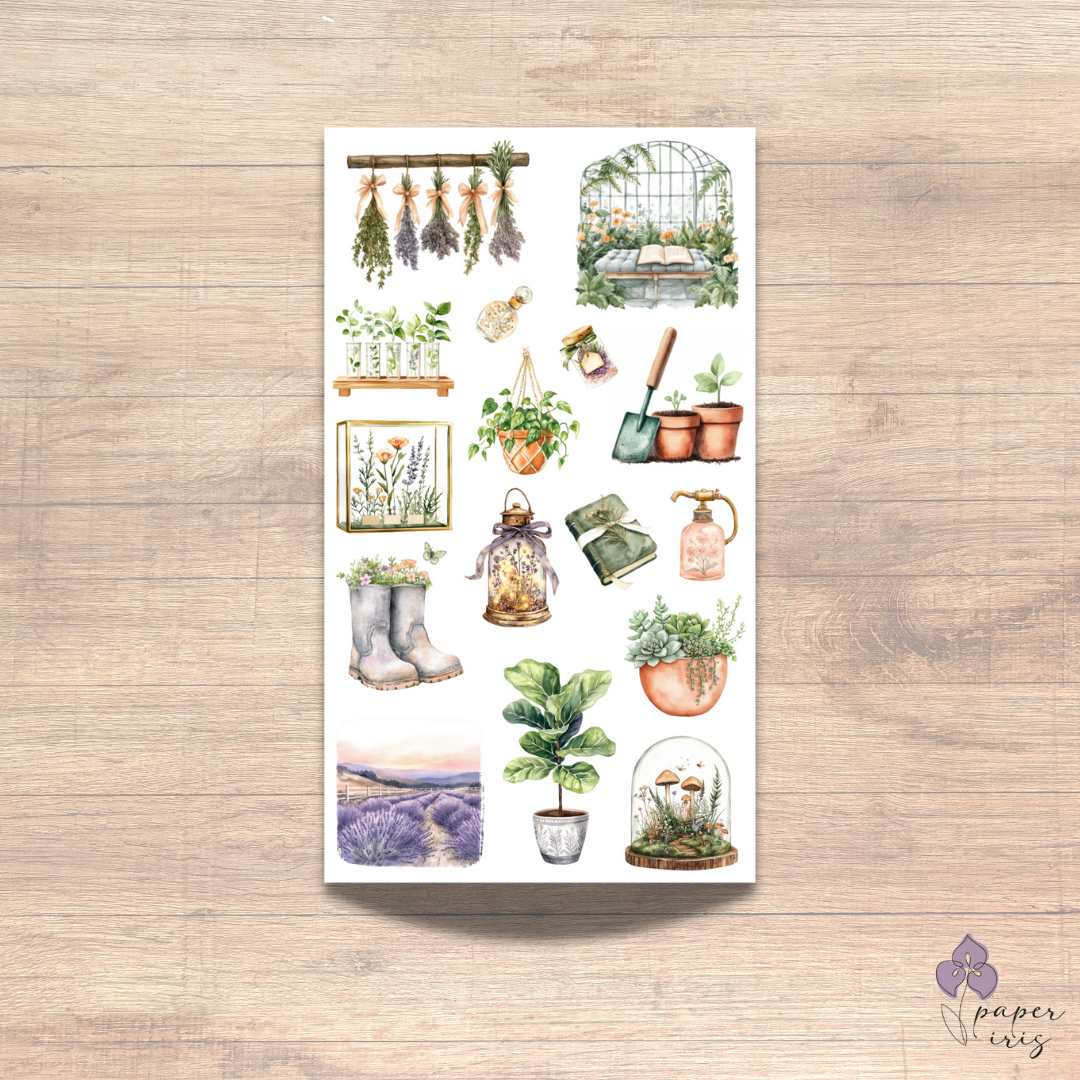 "Garden Mornings" Sticker Sheet