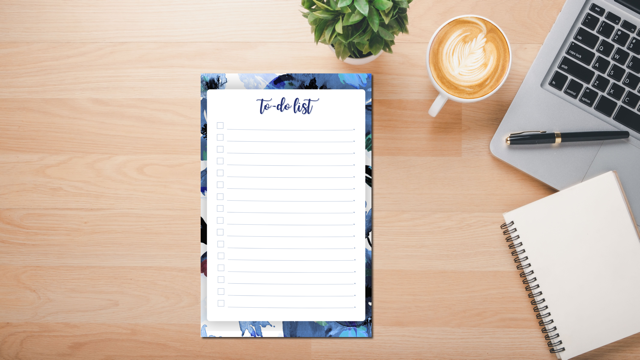 Floral "To-Do" List