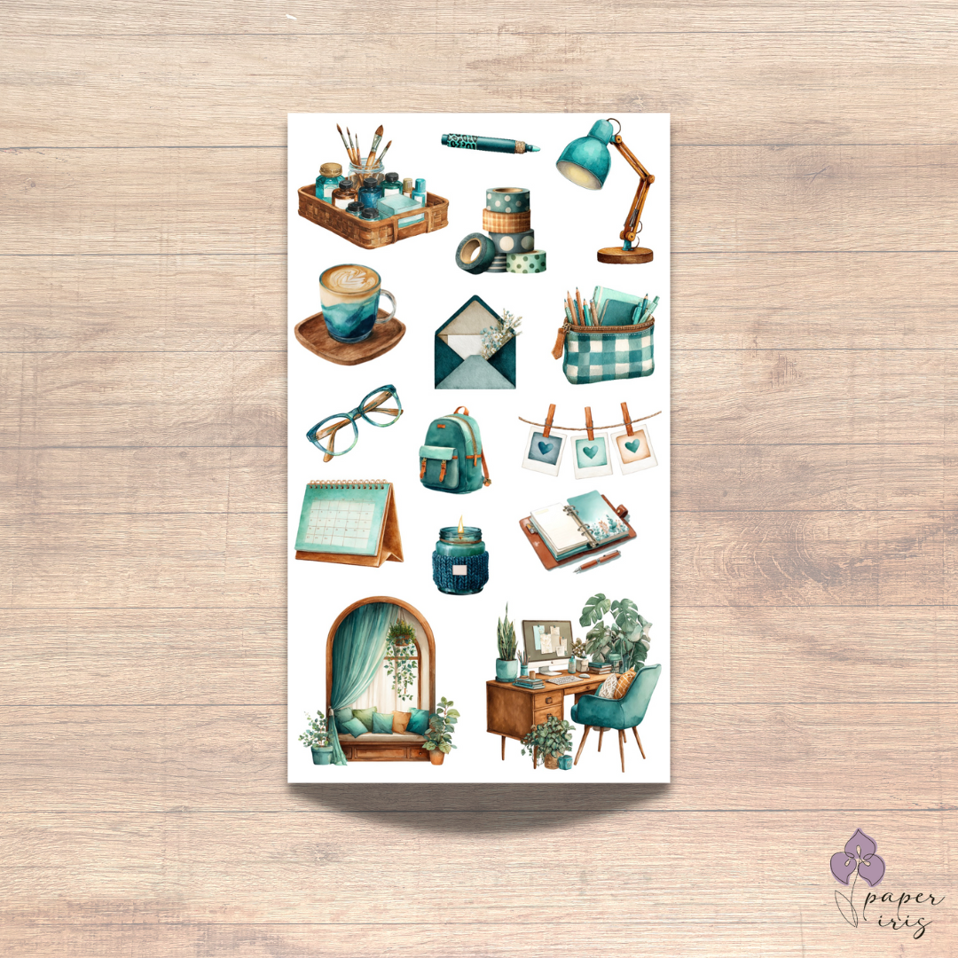 "Planning Moments - Lagoon" Sticker Sheet