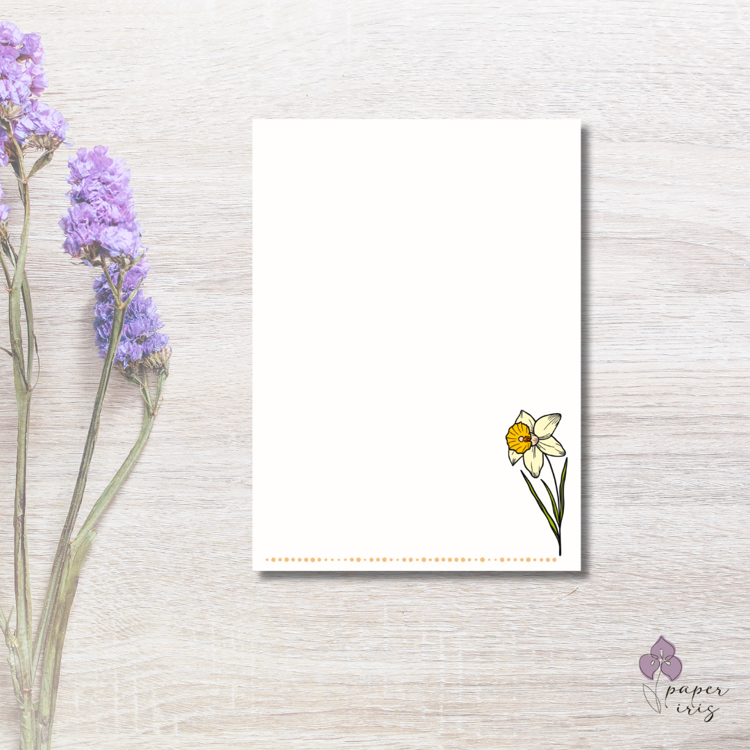 Delicate Daffodil Notepad