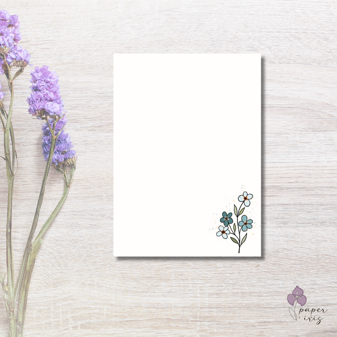 Forget-Me-Not Notepad