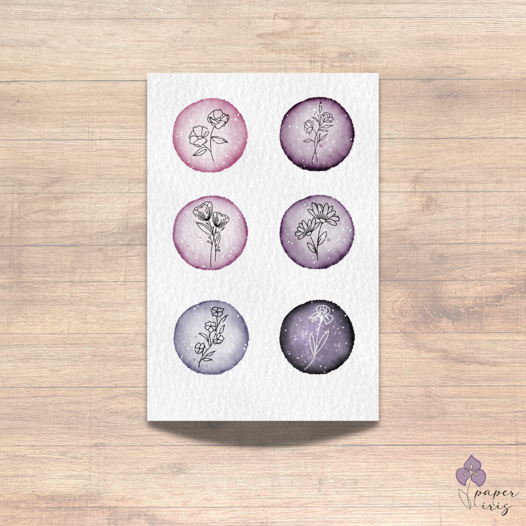Amethyst Botanical Sticker Sheet