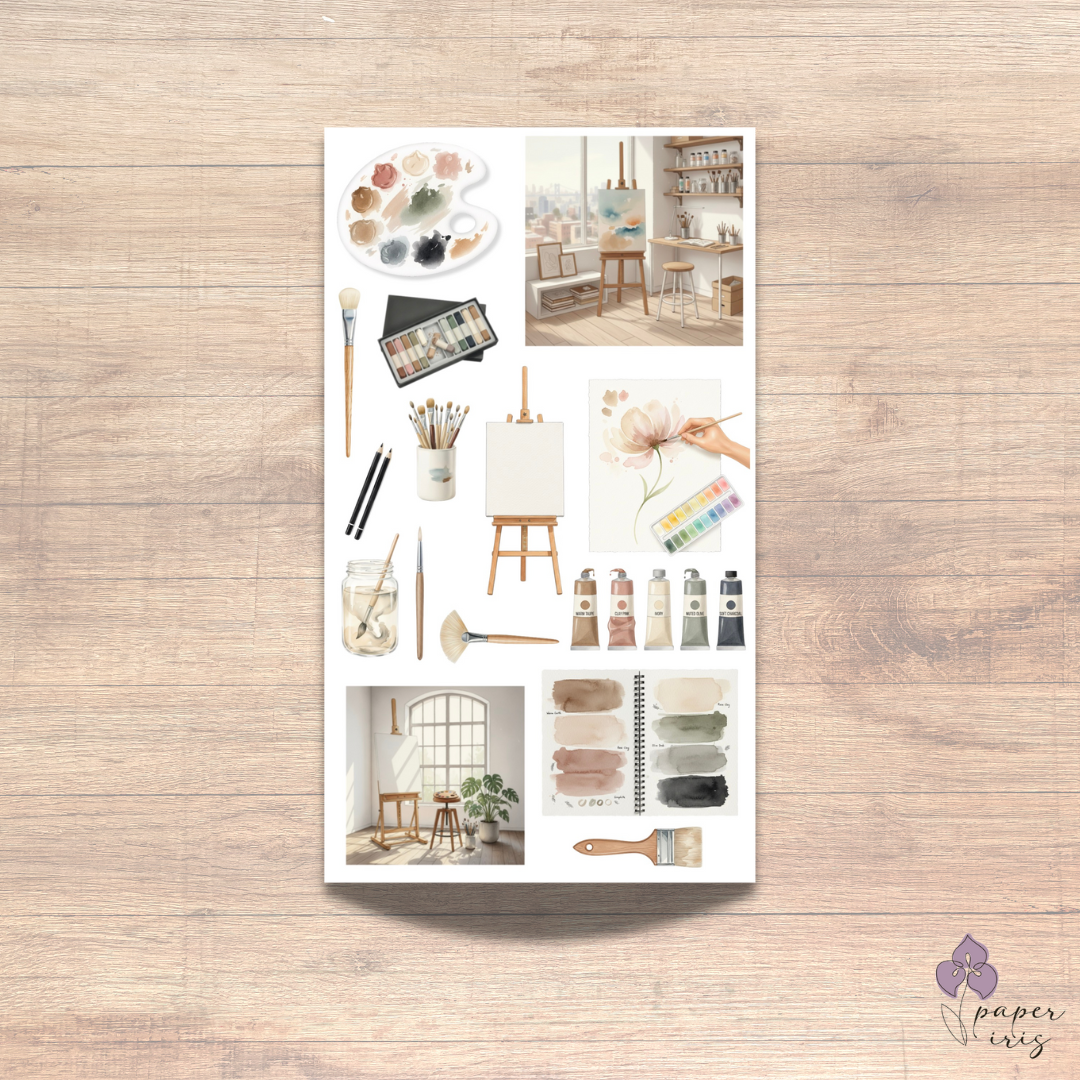 "Artist's Studio" Sticker Sheet