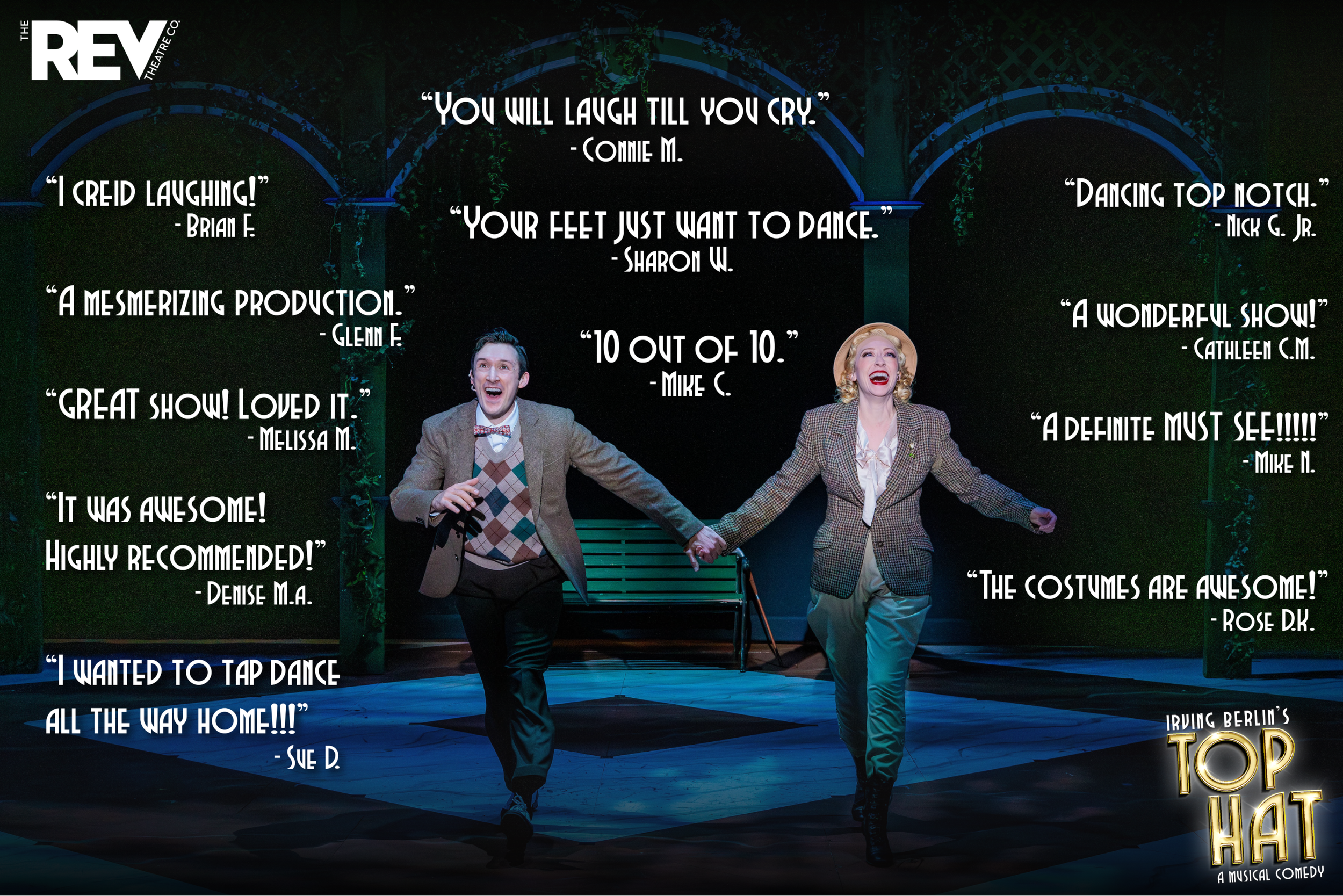 Irving Berlin's Top Hat- Audience Thoughts Website Scroller Ad