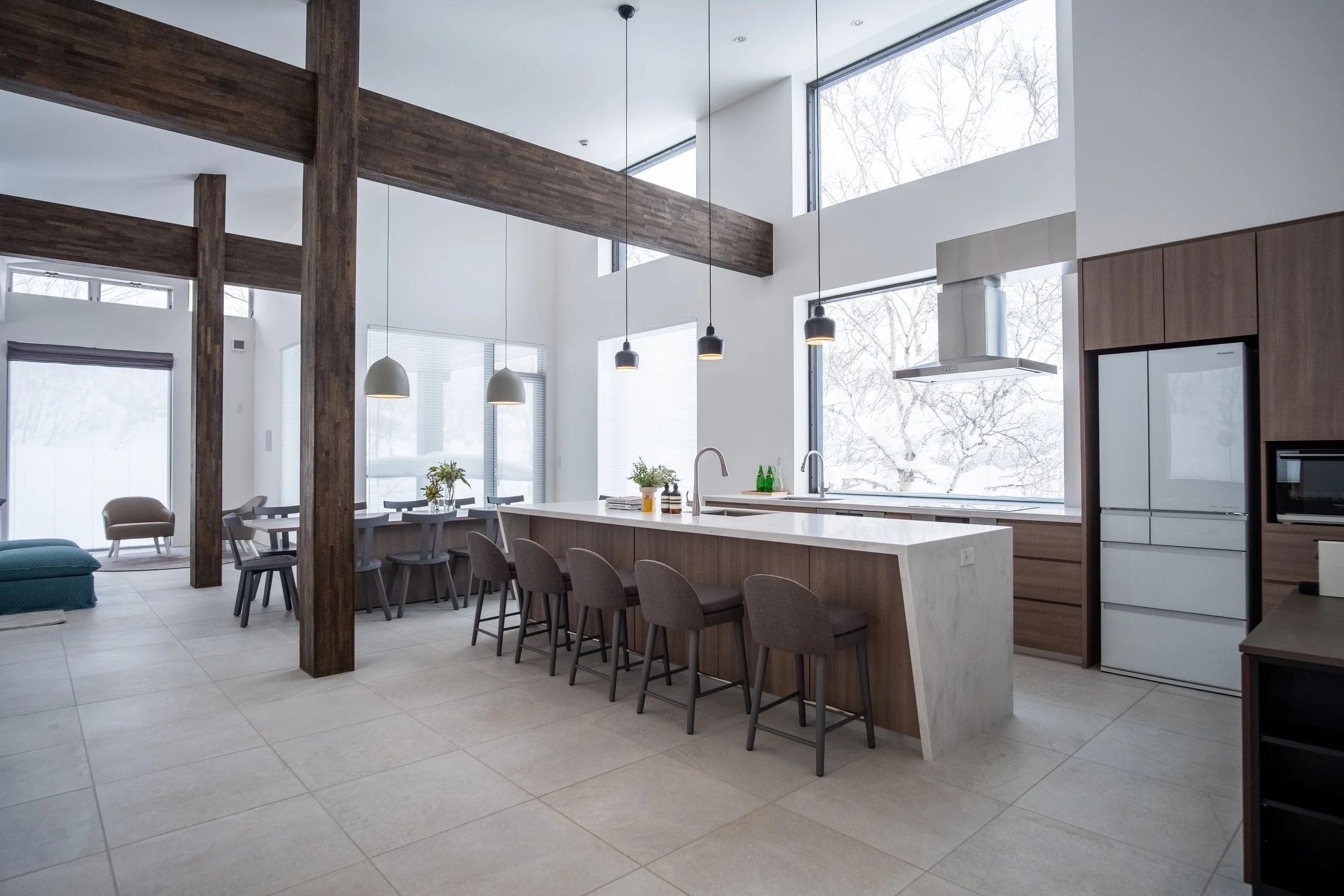 Open Kitchen and Dining Room - Song Saa Chalet - Niseko