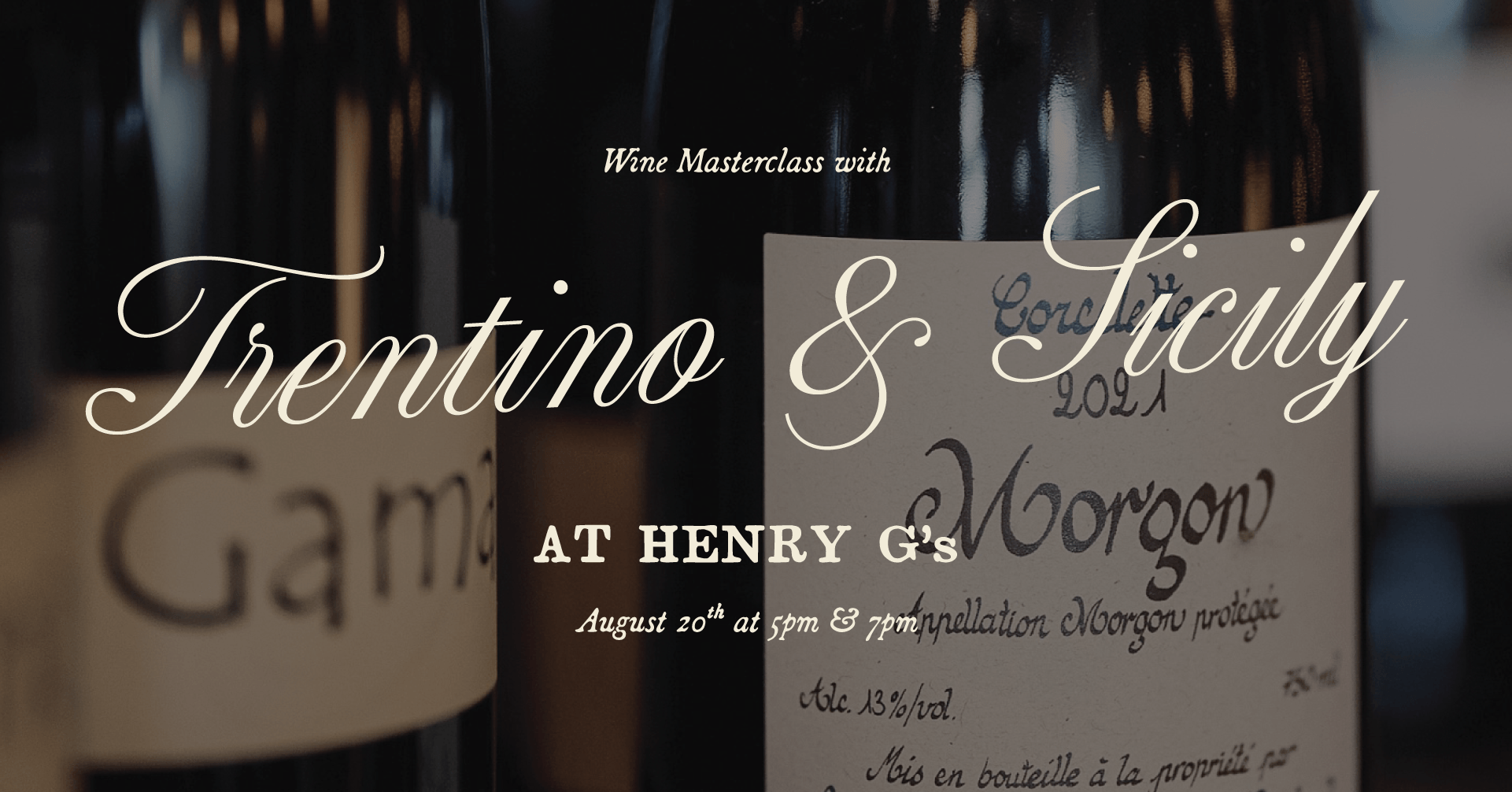 Trentino & Sicily | Wine Masterclass 🍷