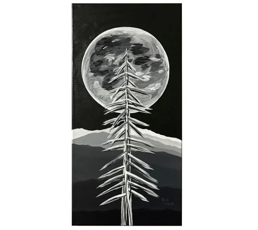  Tree Range 
 
Acrylic on canvas 12" x 24" 
 
$175