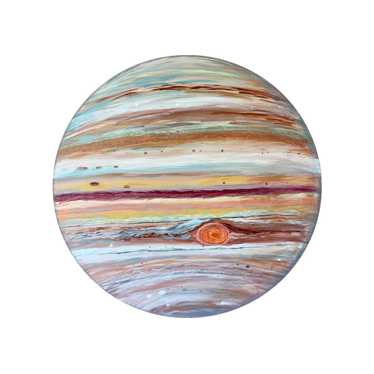 Jupiter
Acrylic on wood palette 30" dia