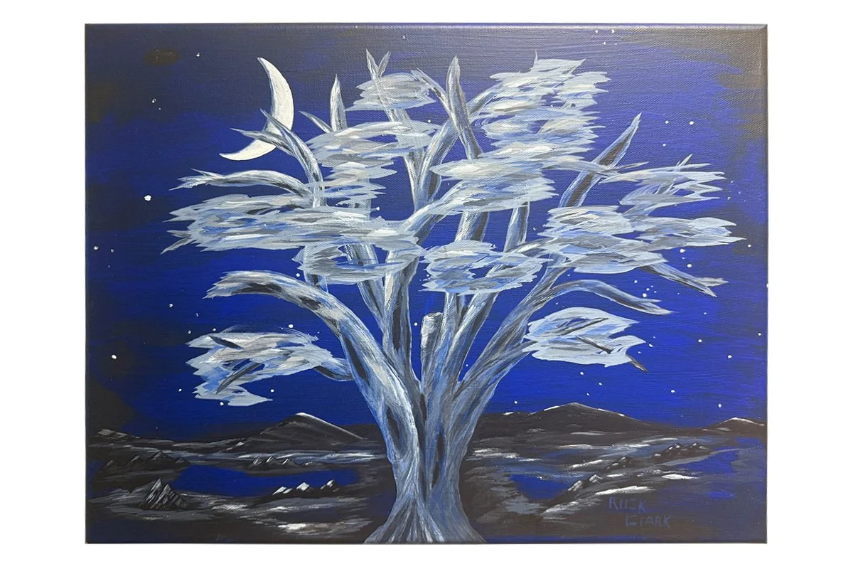  Alone in the Night 
 
Acrylic on canvas 18" x 14"
 
$125