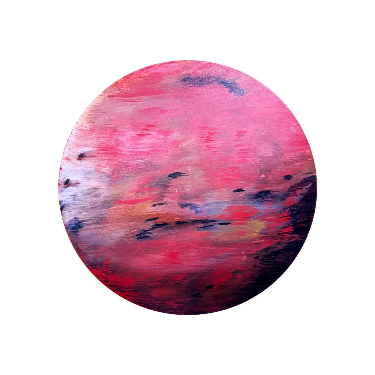 Mars
Acrylic on wood palette 12" dia