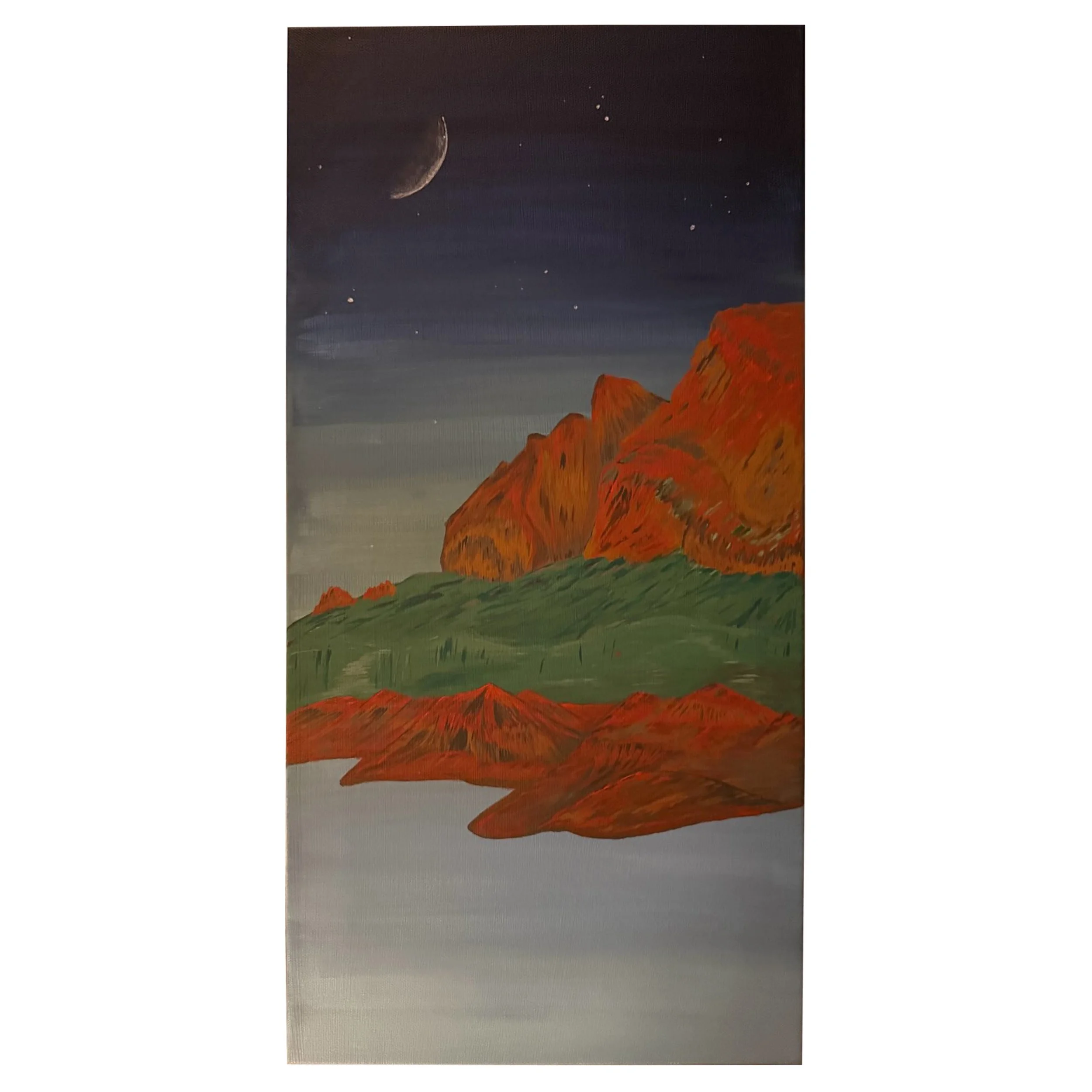  Noble Night 
 
Acrylic on canvas 12" x 24" 
 