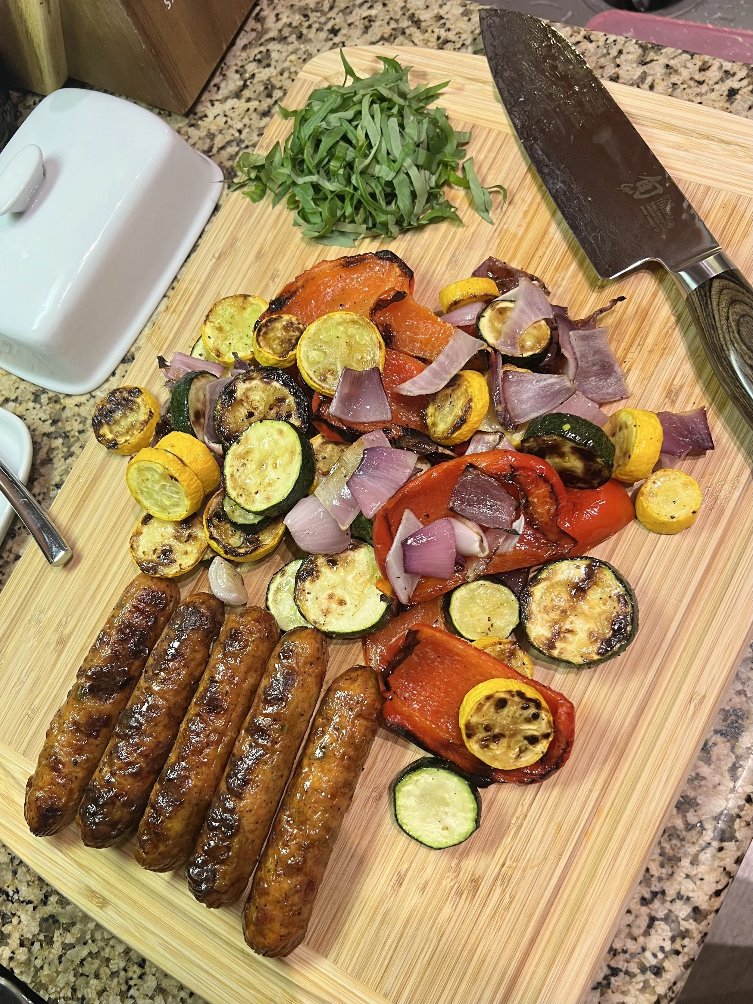 Grilled Sausage &amp; Veggie Orzo