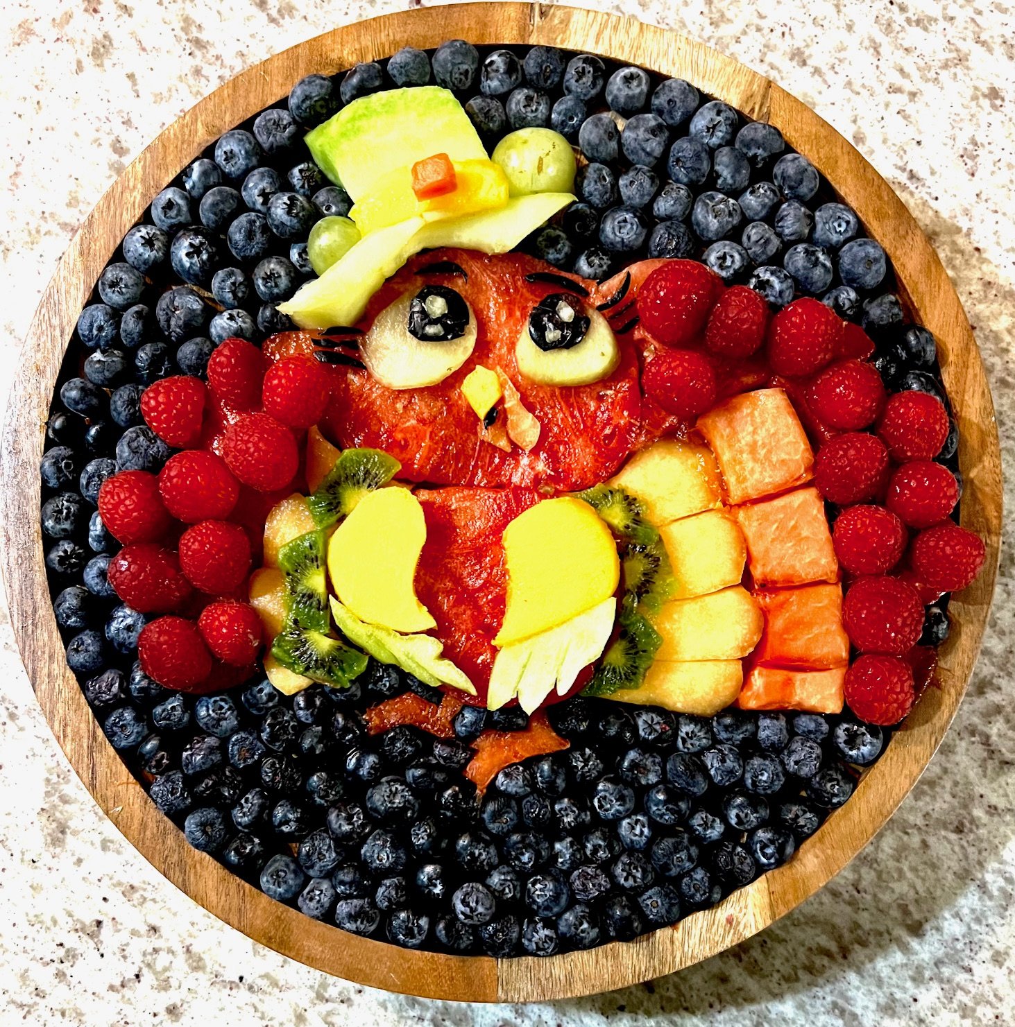 El pavito de fruttas en 3/4