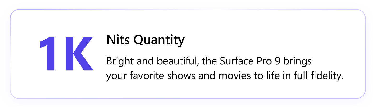 When we talk about specific features, we always tie things back to an audience need — like seeing your favorite shows how they are meant to be seen. (Audience: Entertainment)