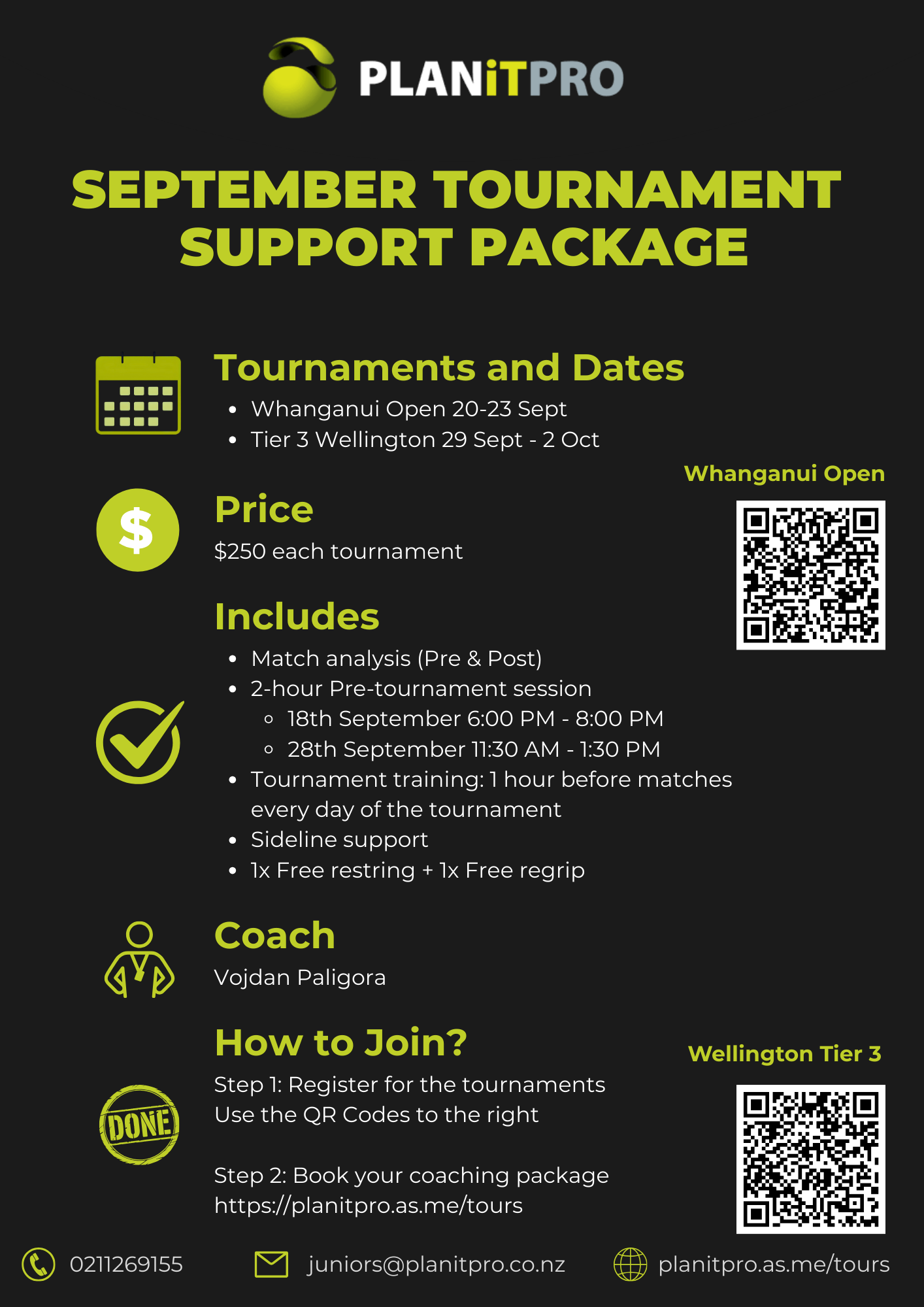 September Tournament Support