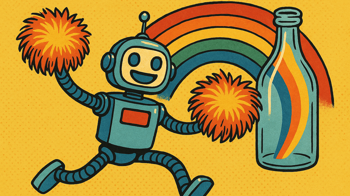 Bottled Rainbows: When AI Cheers You On Too Much