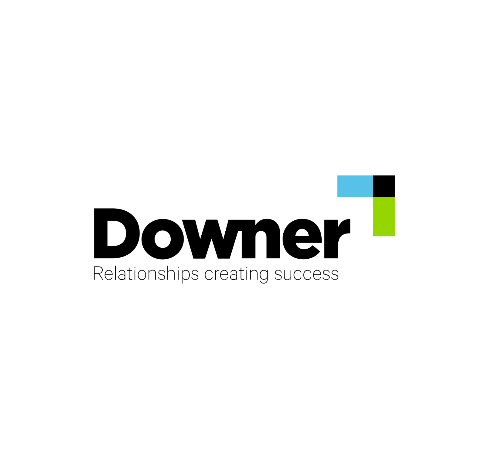 Downer logo with tagline "Relationships creating success."