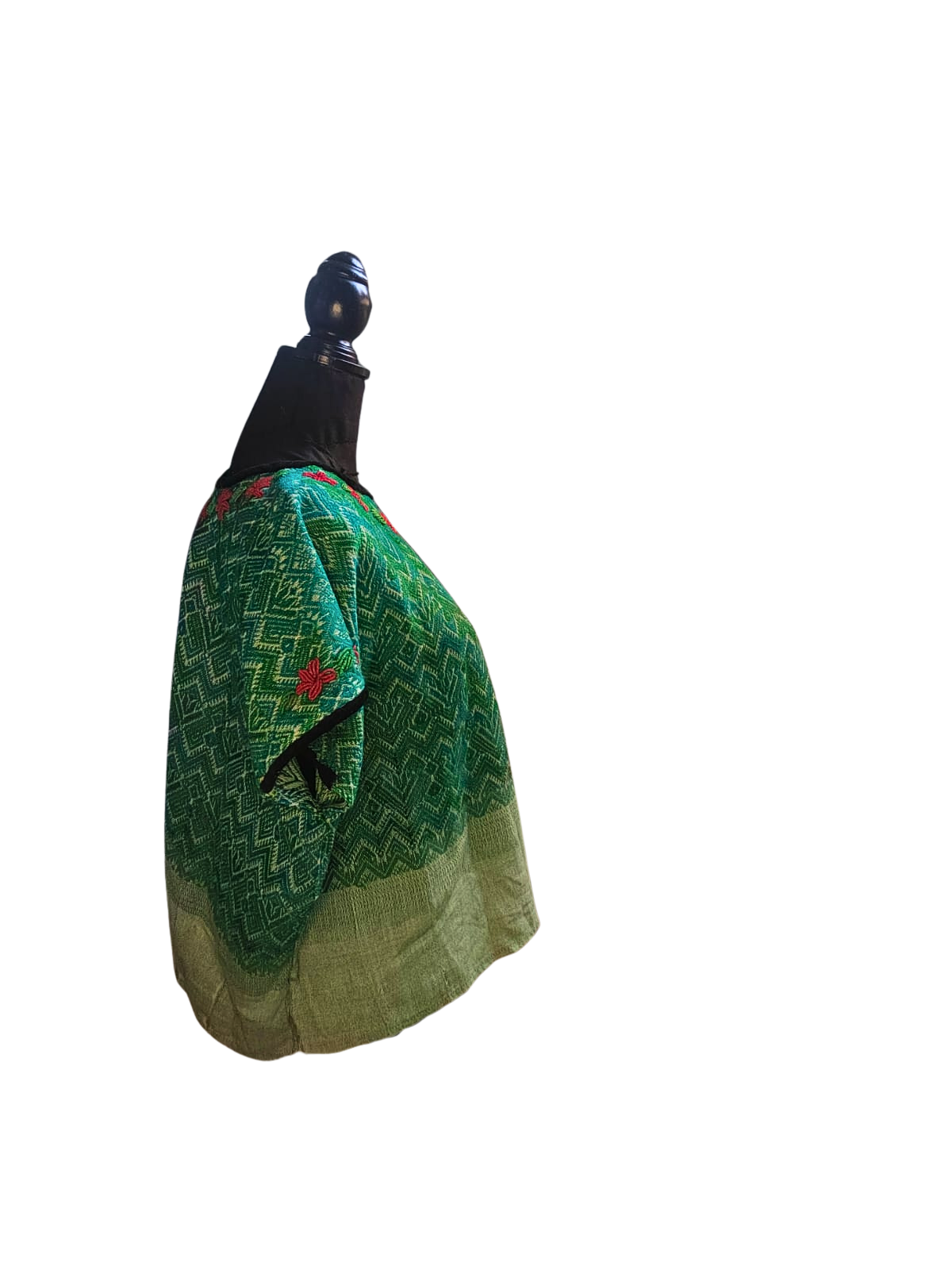 Huipil Green with red details