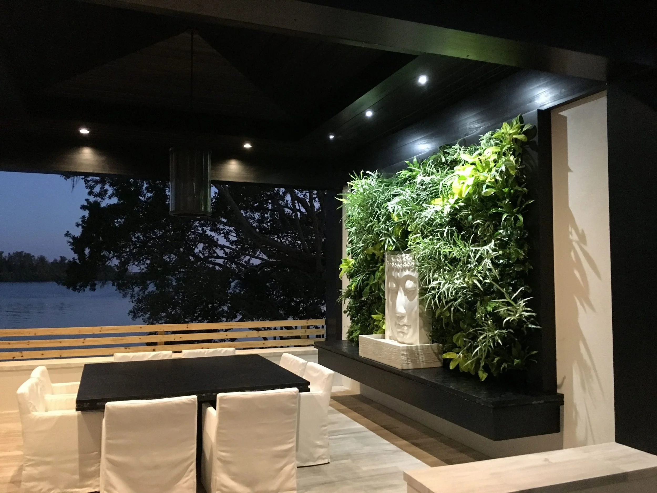 Peacefully Green Living Wall by Oasis Gardenscapes