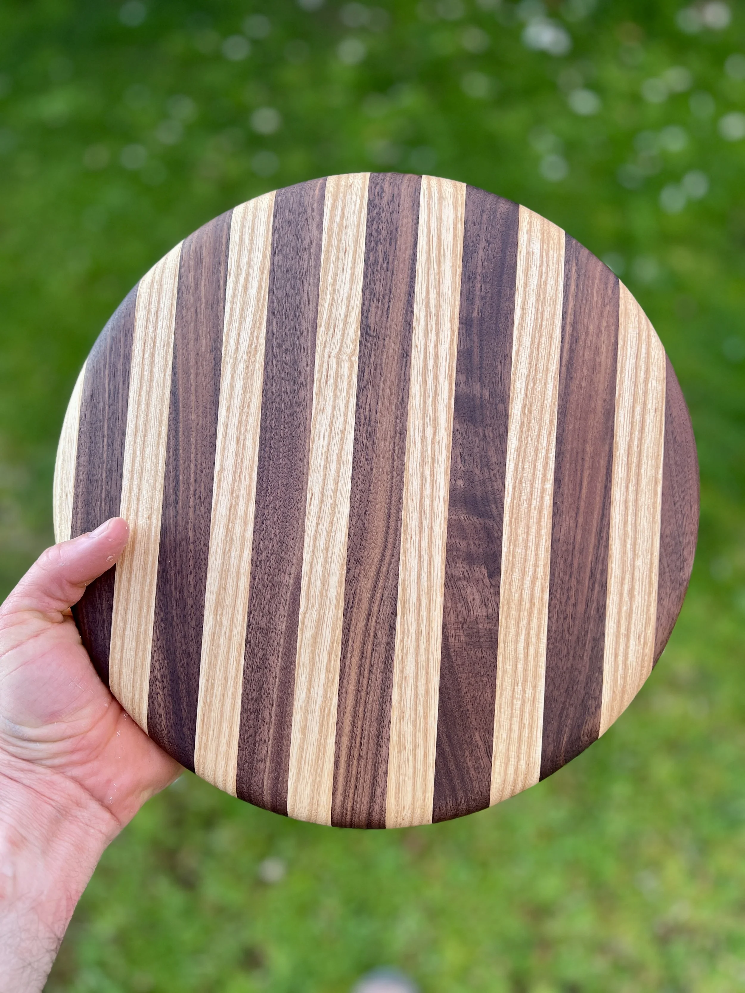 Striped Walnut and Ash Chopping Board